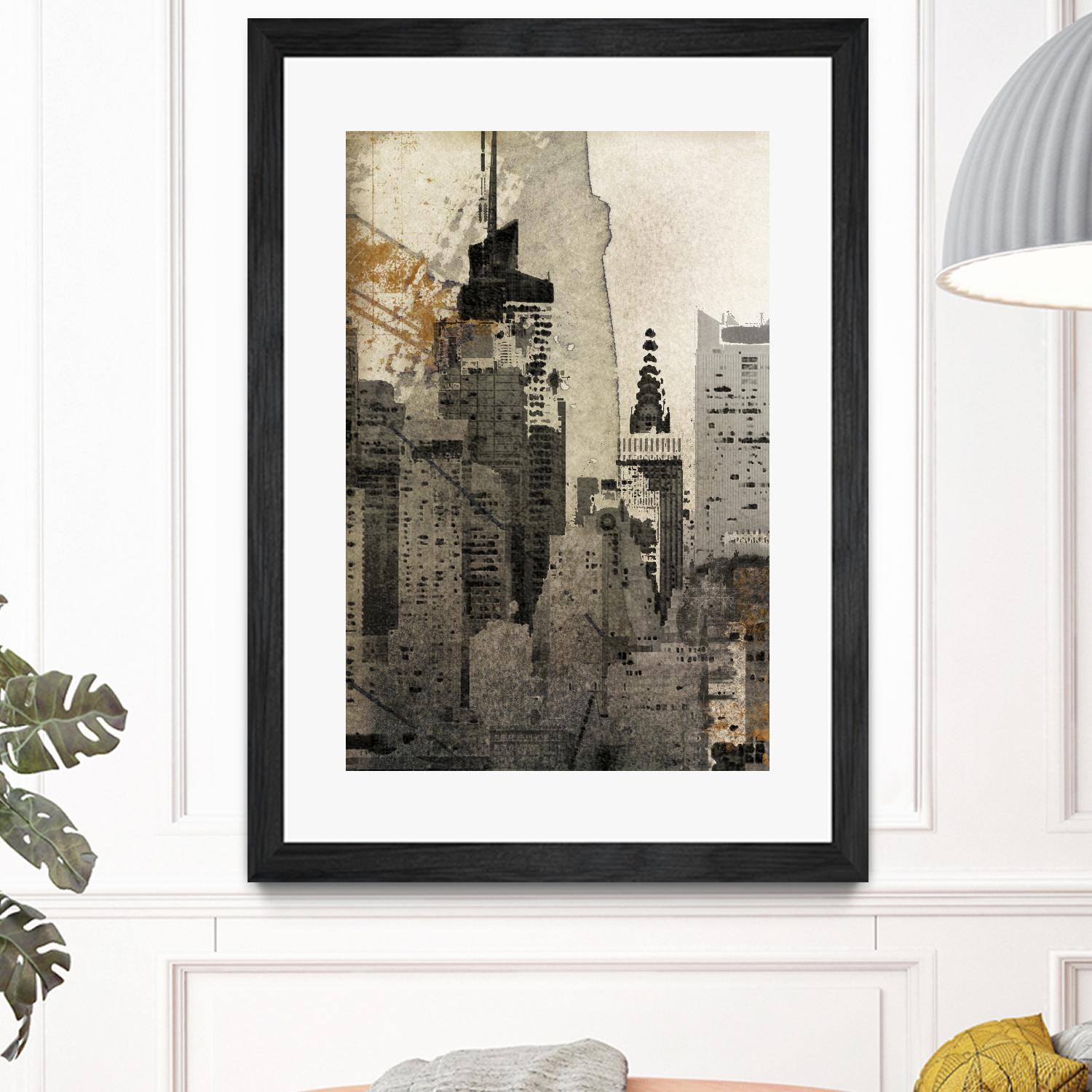 New York Local by Irena Orlov on GIANT ART - black city scene