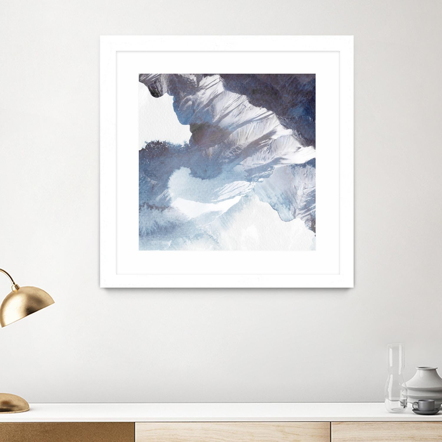 Blue Canyon by PI Studio on GIANT ART - white abstract