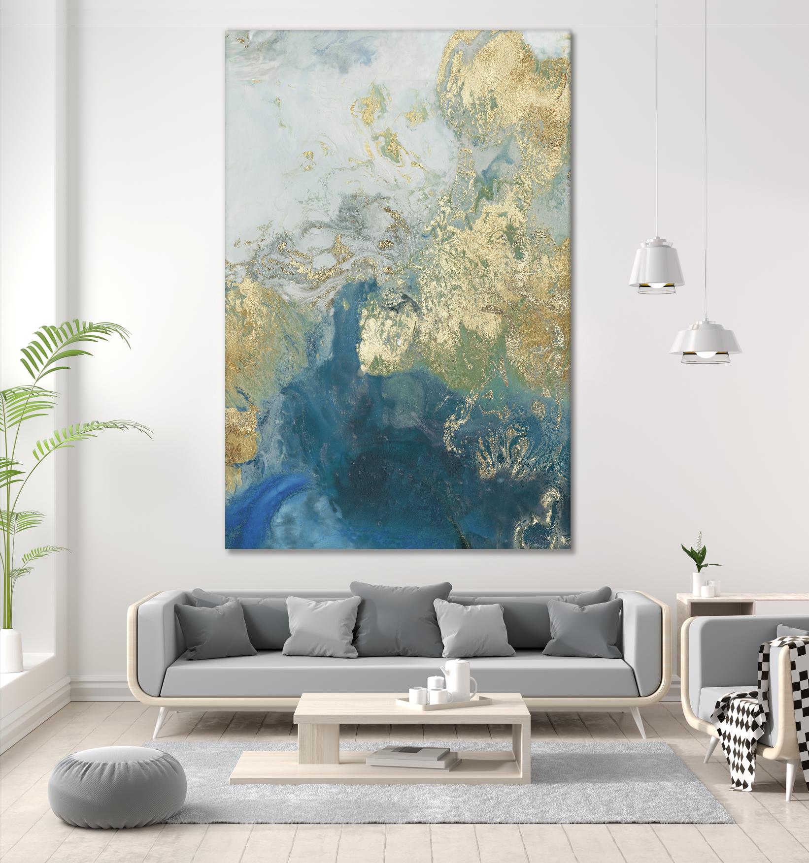 Ocean Splash II by PI Studio on GIANT ART - gold abstract