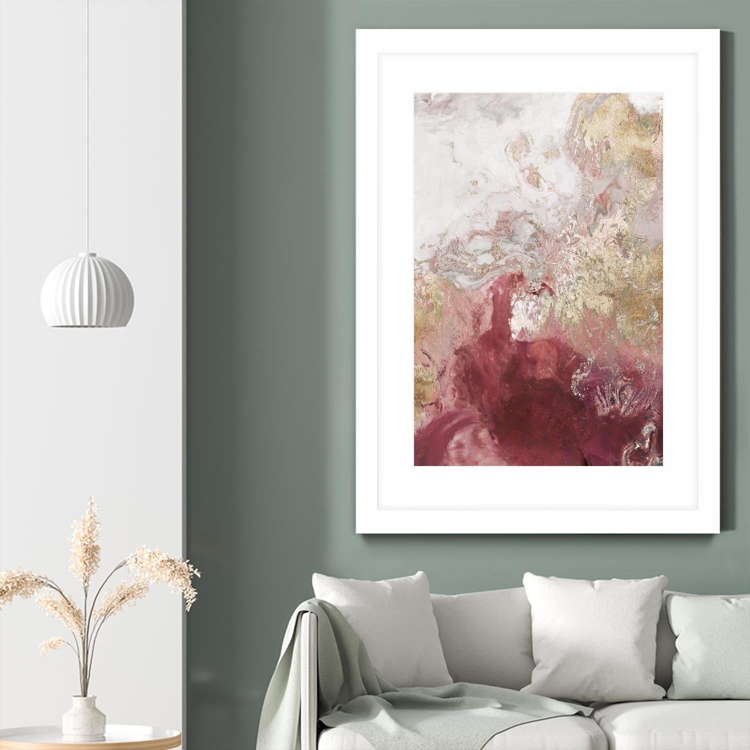 Ocean Splash II Crimson Version by PI Studio on GIANT ART - gold abstract