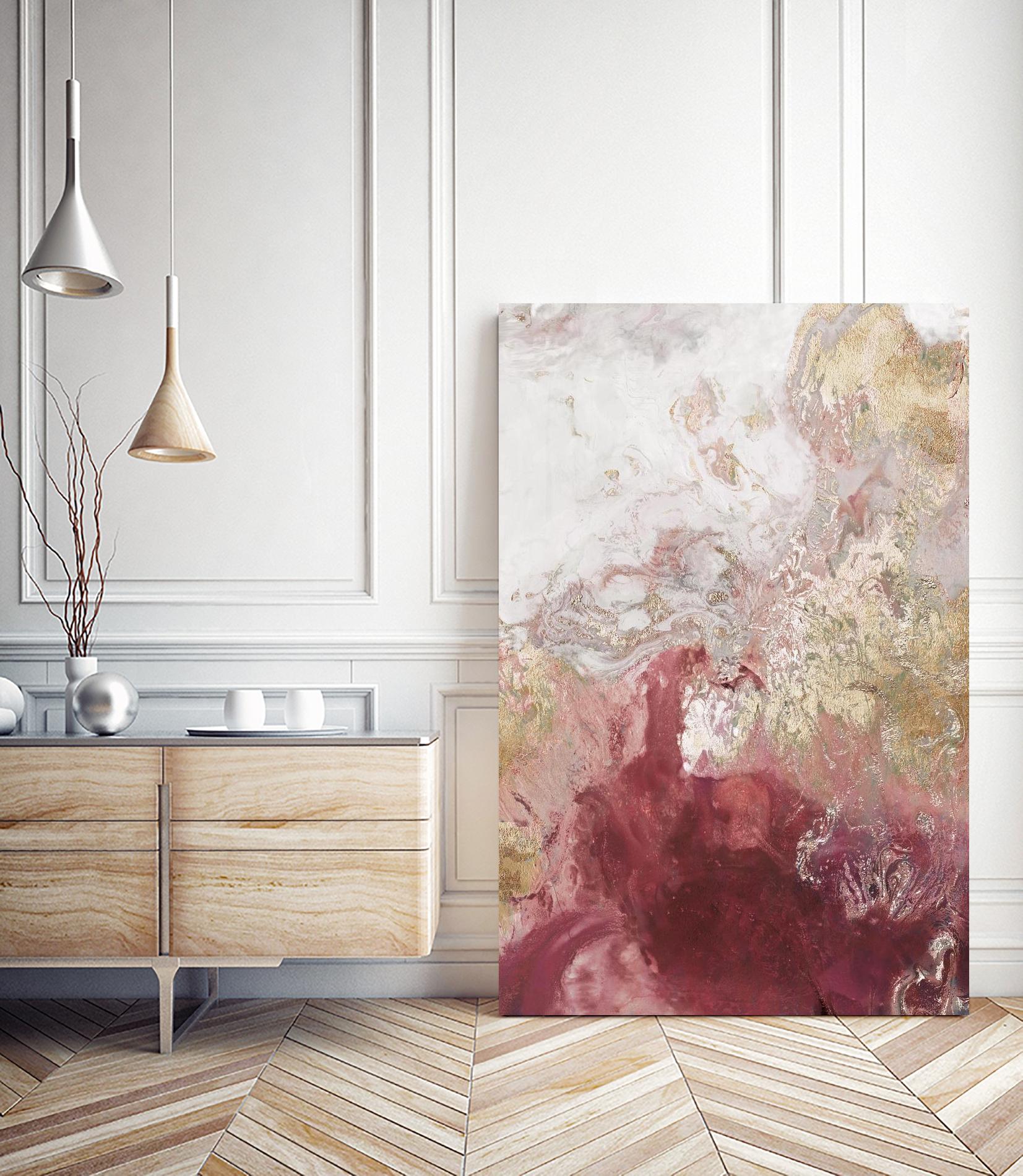 Ocean Splash II Crimson Version by PI Studio on GIANT ART - gold abstract