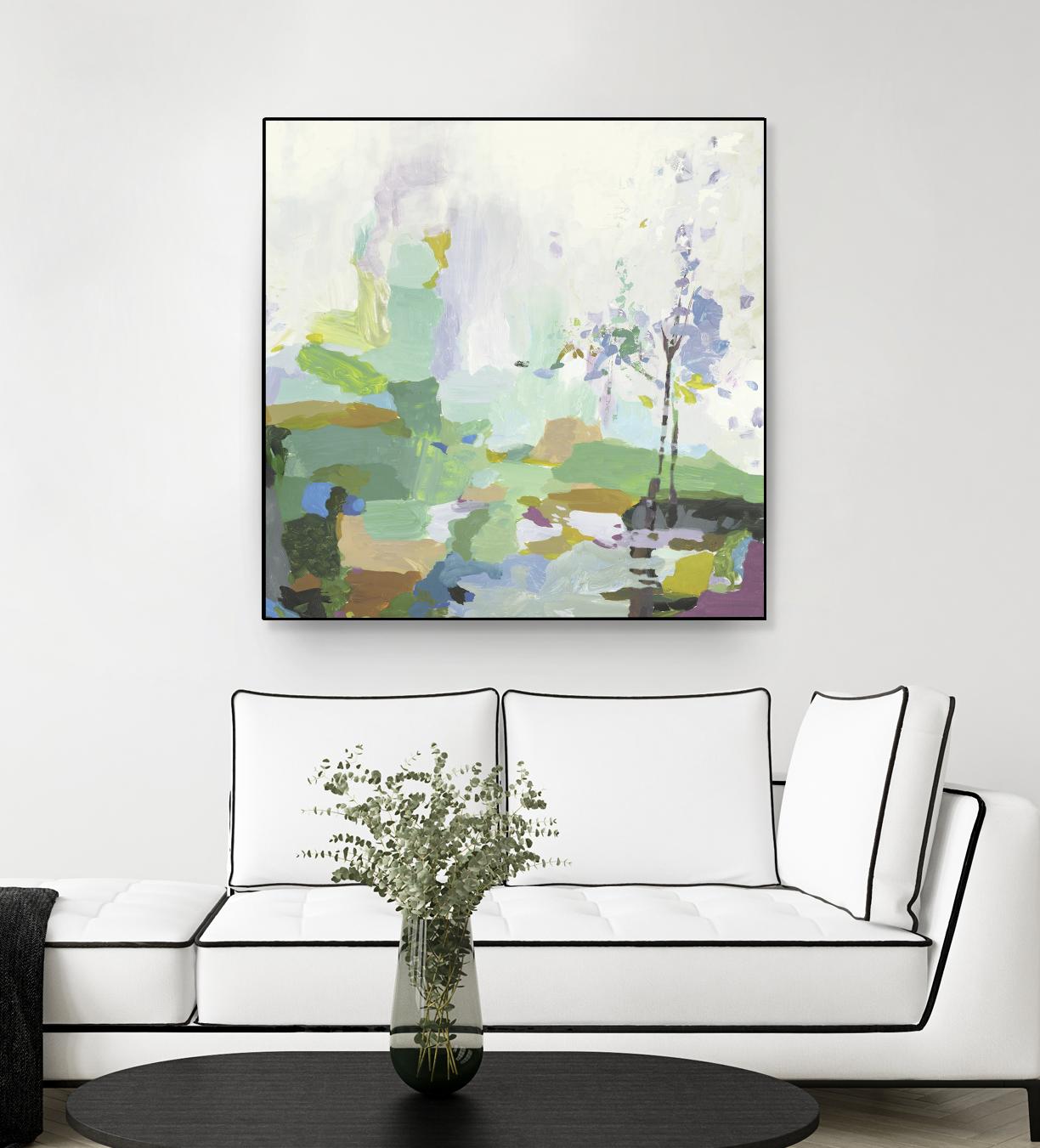 Single tree by PI Studio on GIANT ART - green abstract
