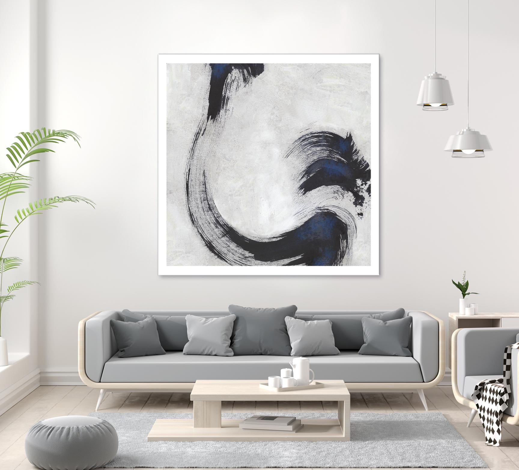 Stroke I by PI Studio on GIANT ART - blue abstract