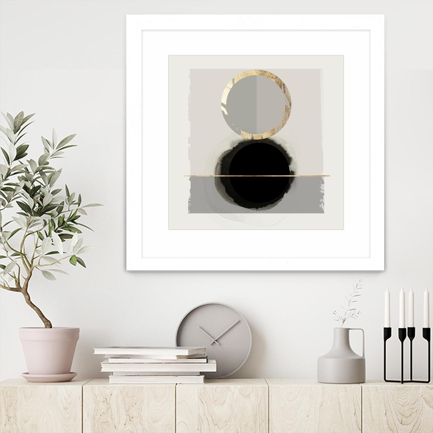 Dream Life Inspired I by PI Studio on GIANT ART - gold watercolour watercoulor