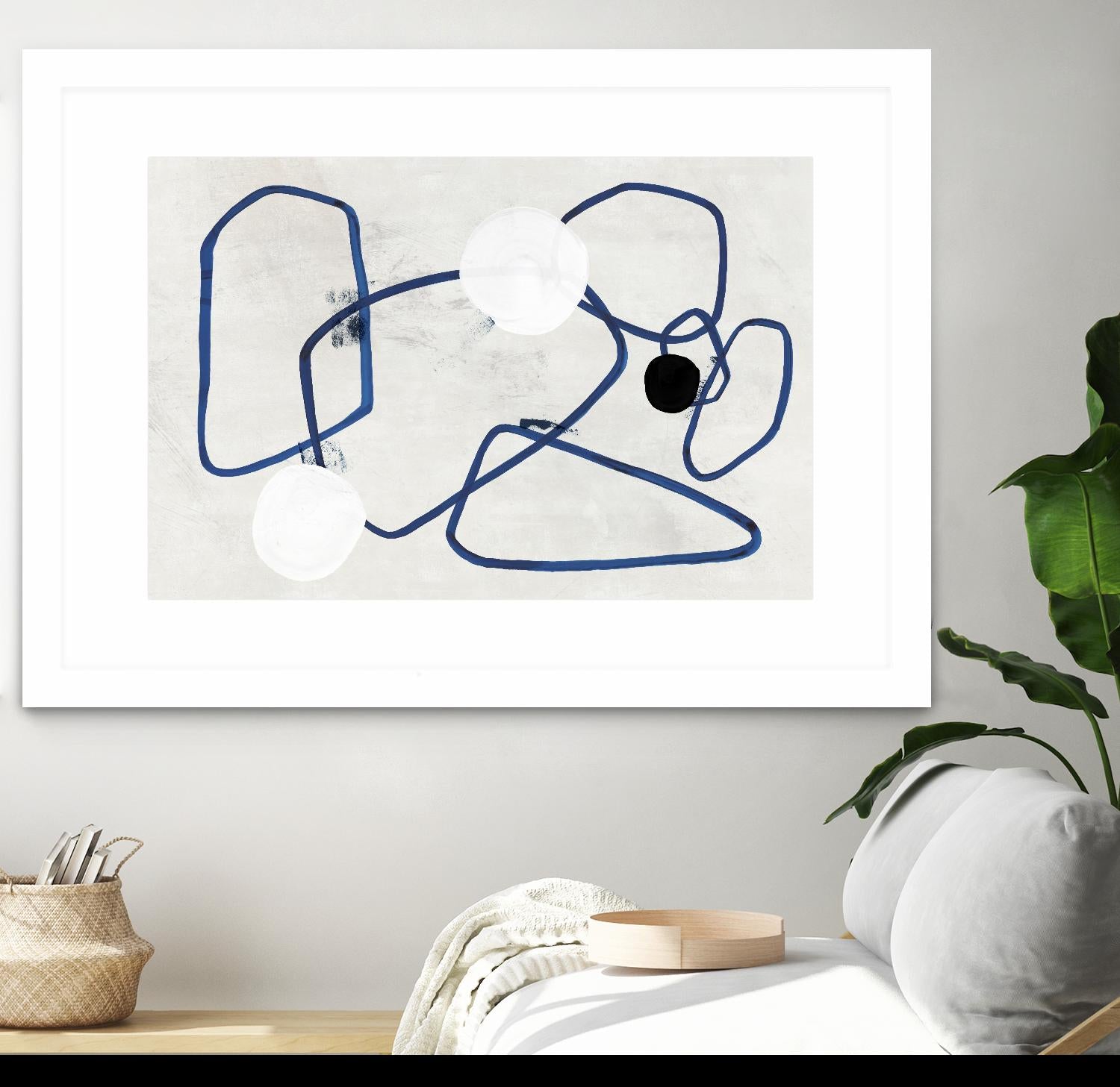 Midblue II by PI Studio on GIANT ART - blue shapes abstract