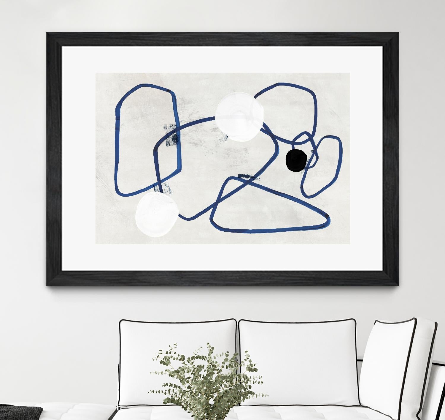 Midblue II by PI Studio on GIANT ART - blue shapes abstract