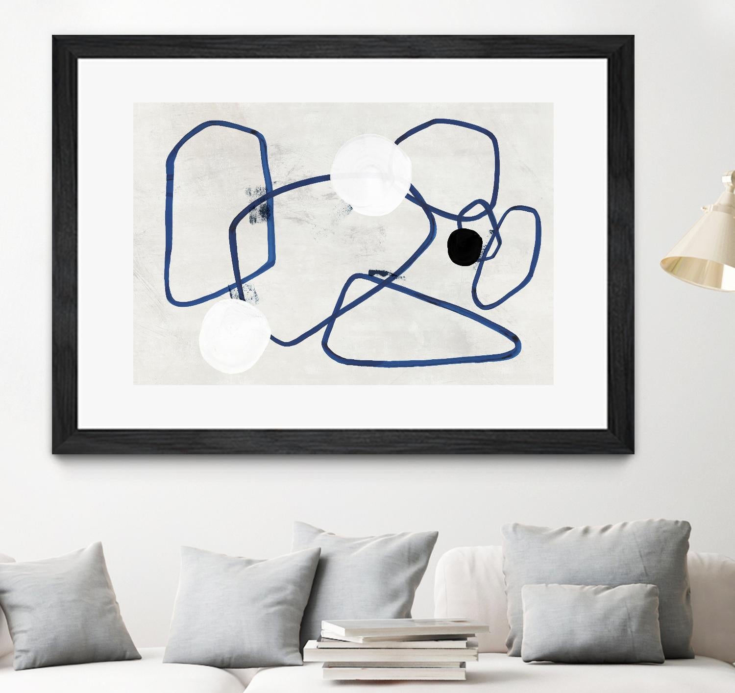 Midblue II by PI Studio on GIANT ART - blue shapes abstract