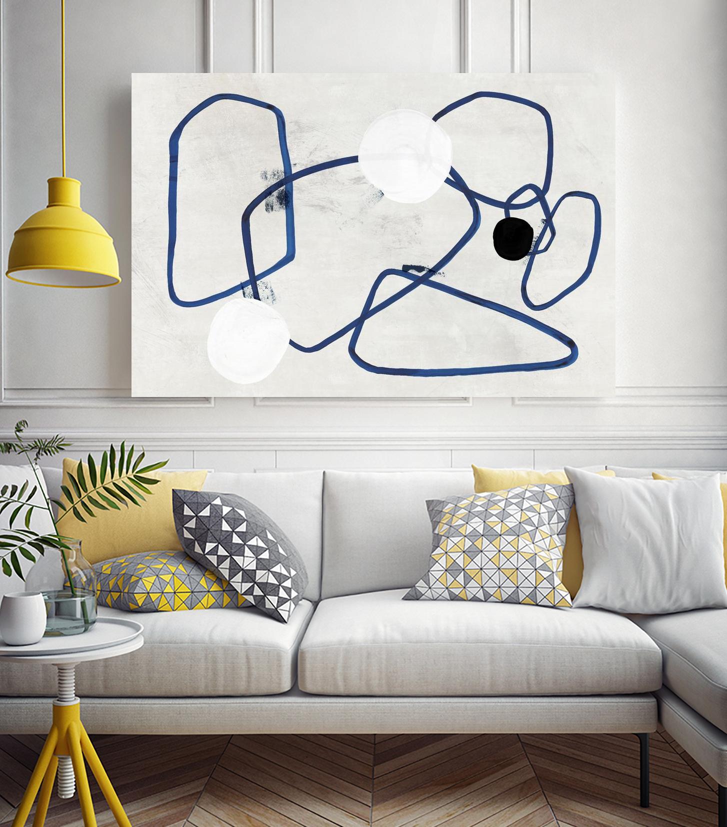 Midblue II by PI Studio on GIANT ART - blue shapes abstract