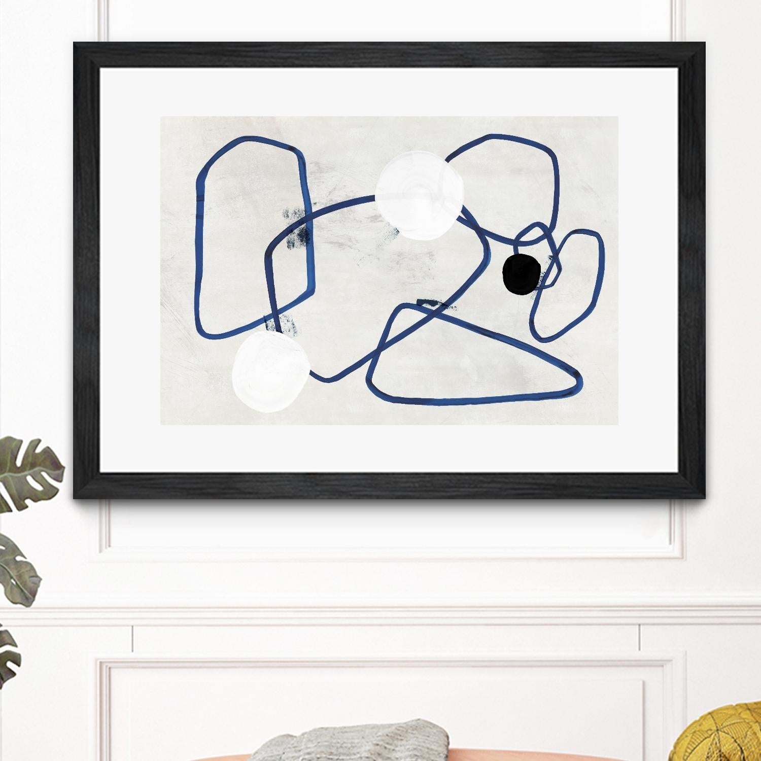 Midblue II by PI Studio on GIANT ART - blue shapes abstract