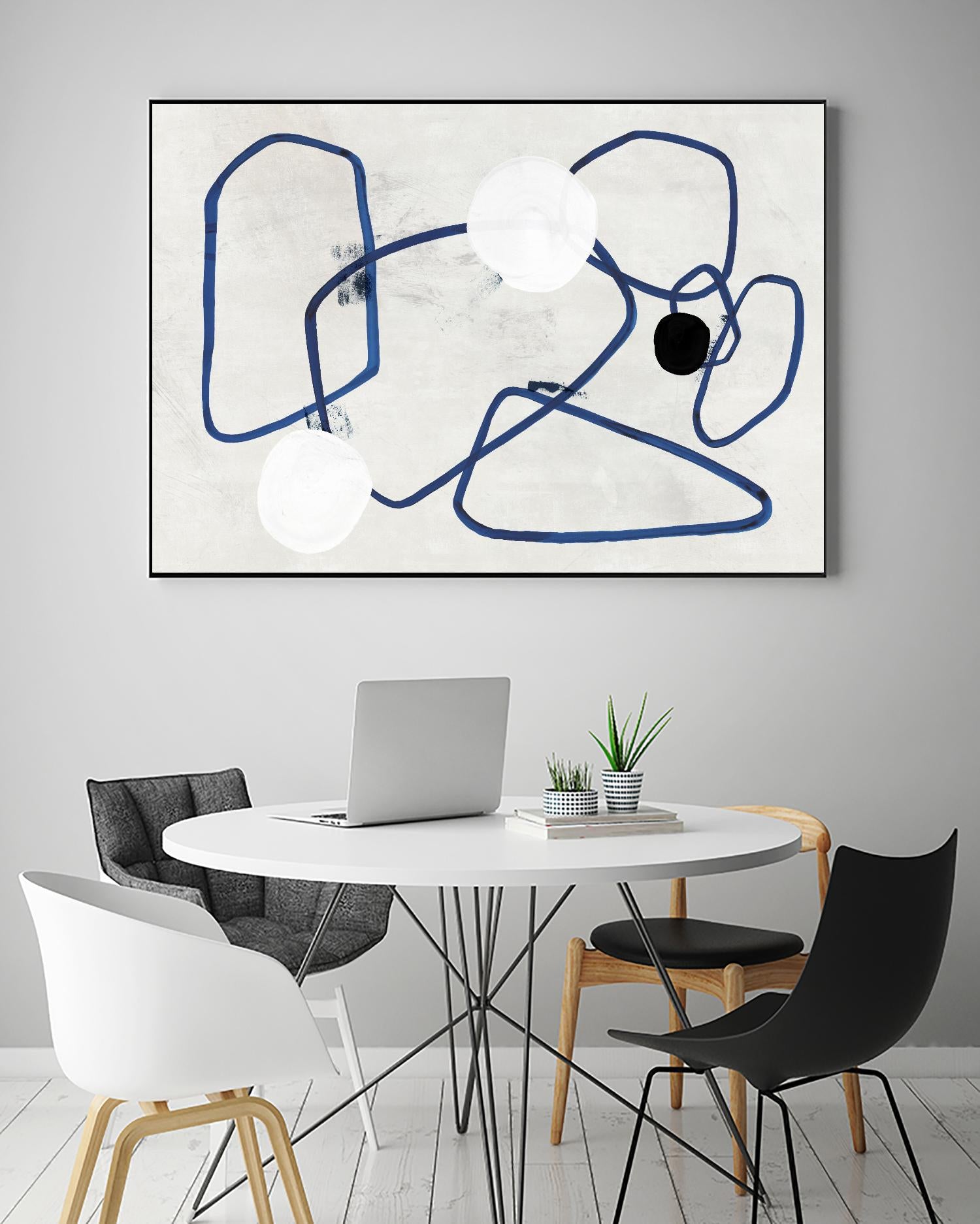 Midblue II by PI Studio on GIANT ART - blue shapes abstract