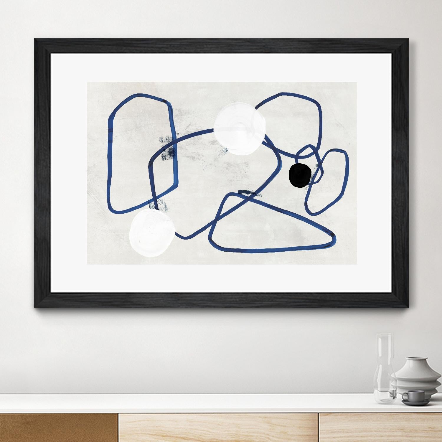 Midblue II by PI Studio on GIANT ART - blue shapes abstract