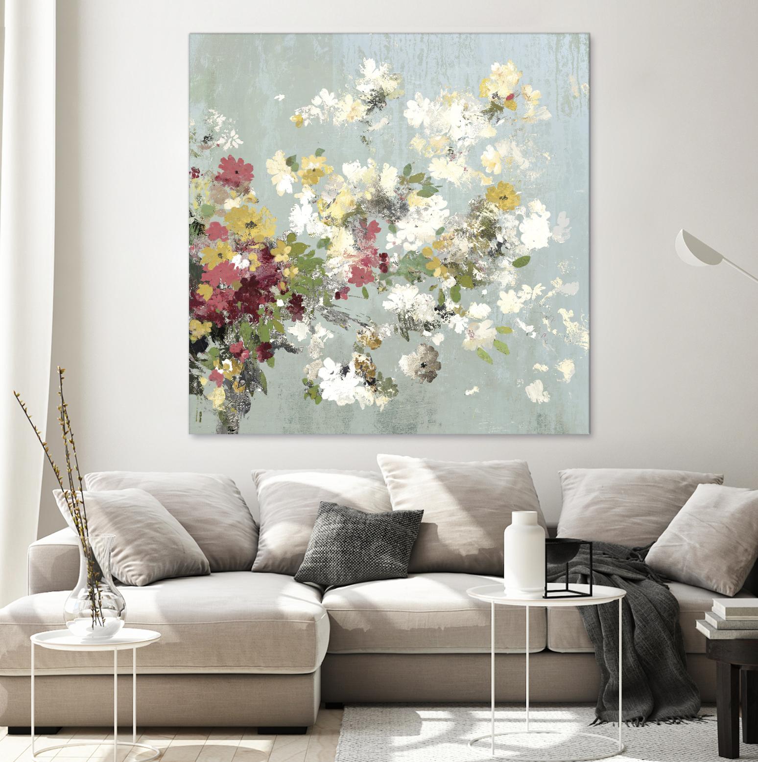 Abstract Bouquet II by Allison Pearce on GIANT ART - white floral