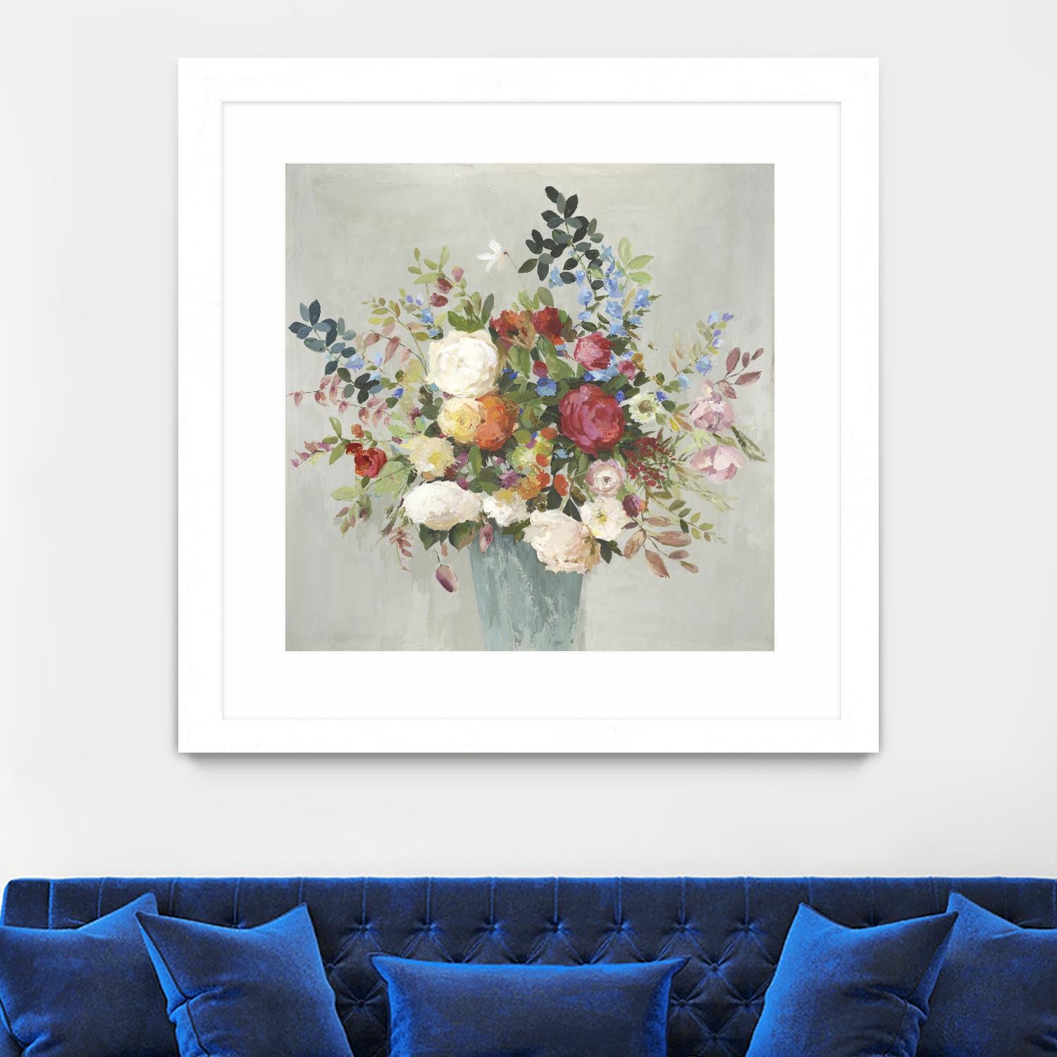 Grande by Allison Pearce on GIANT ART - blue floral