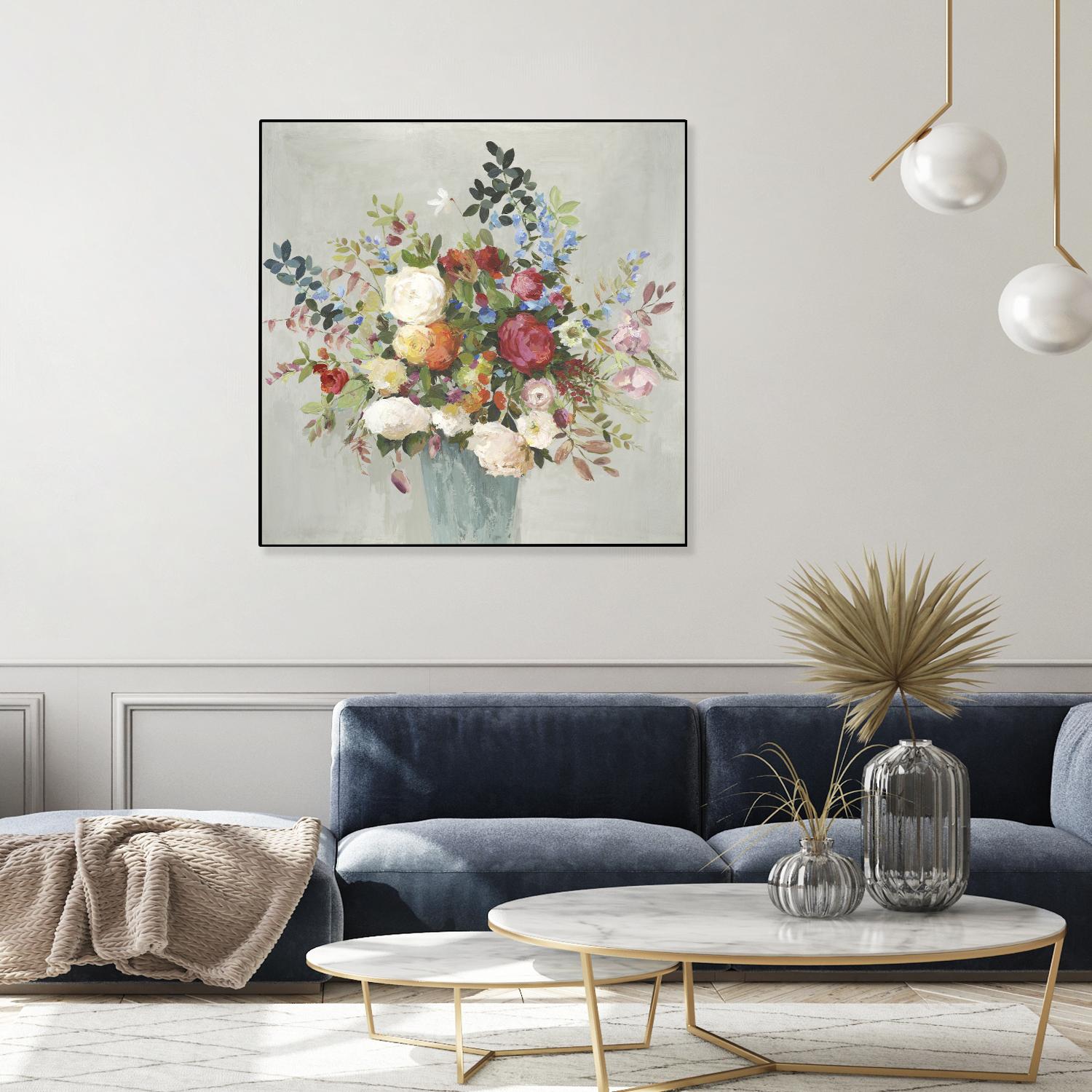 Grande by Allison Pearce on GIANT ART - blue floral