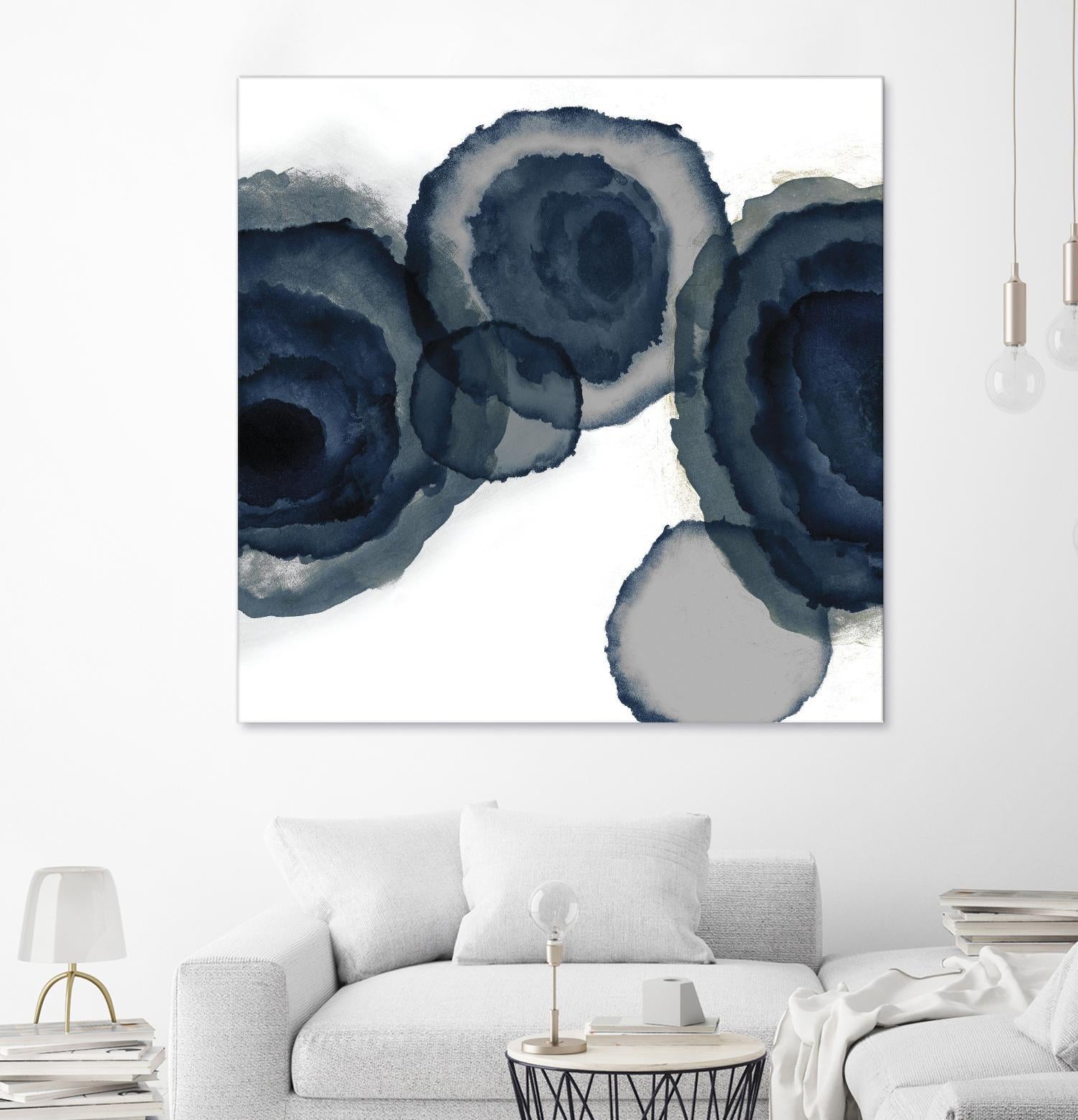 Blotted Ink II by Tom Reeves on GIANT ART - blue watercolour watercolor