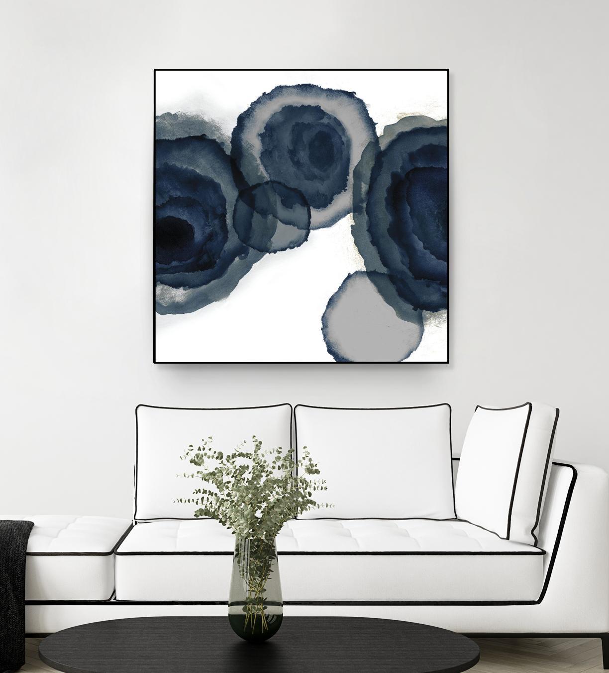 Blotted Ink II by Tom Reeves on GIANT ART - blue watercolour watercolor