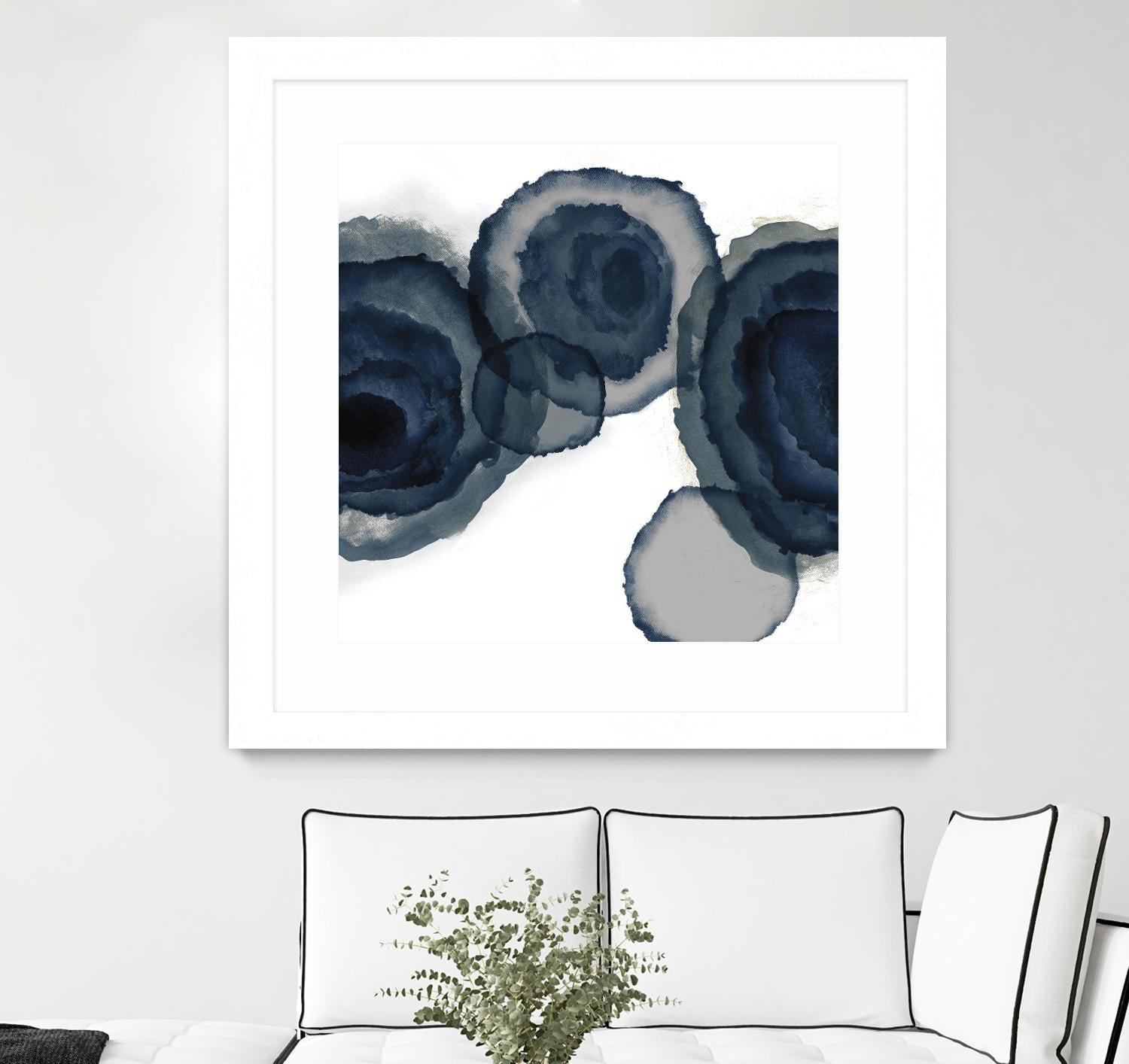 Blotted Ink II by Tom Reeves on GIANT ART - blue watercolour watercolor