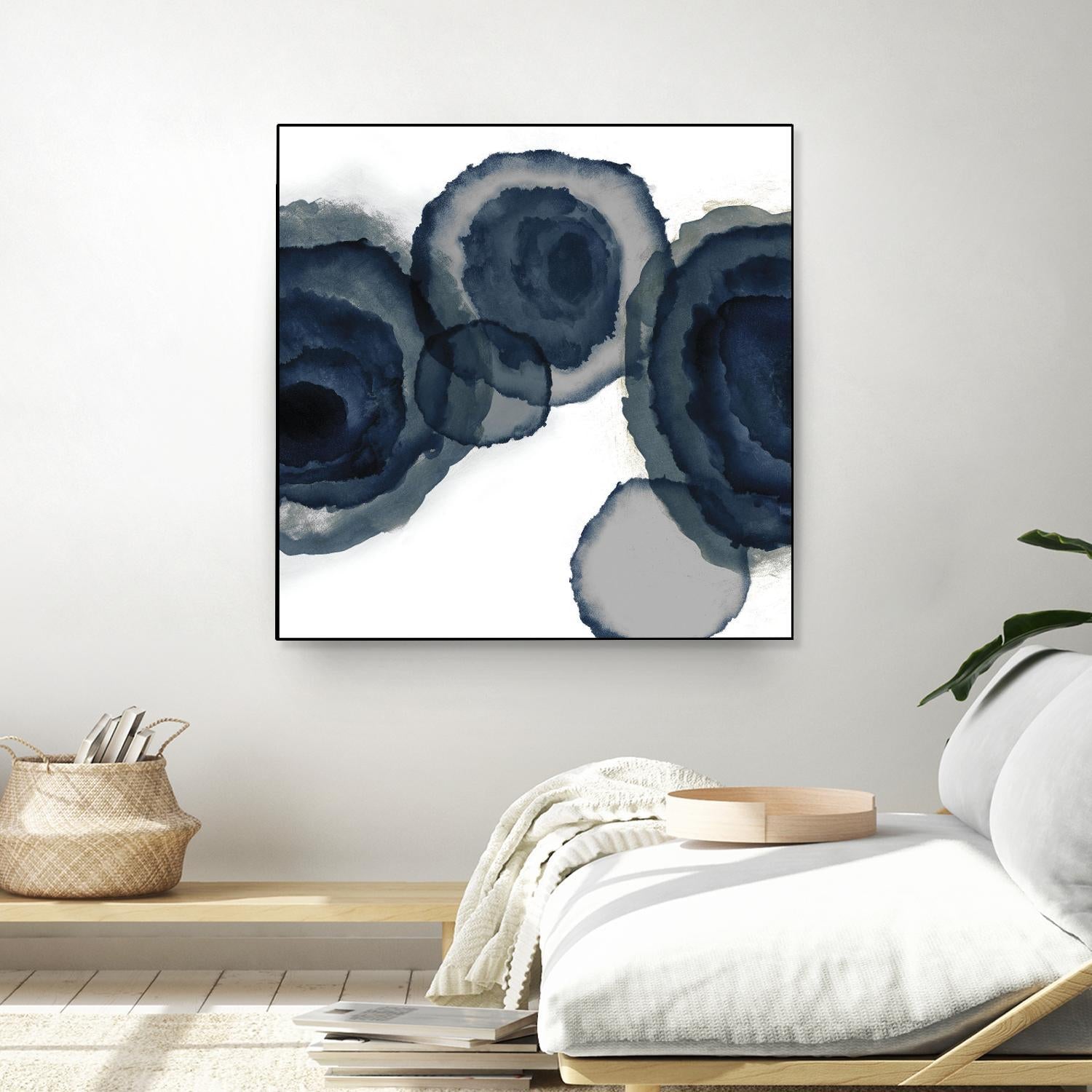 Blotted Ink II by Tom Reeves on GIANT ART - blue watercolour watercolor