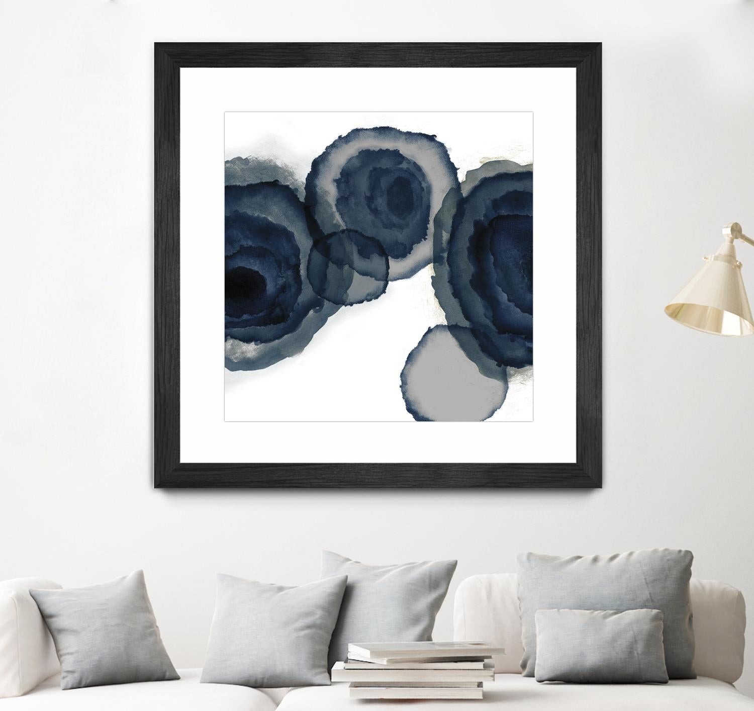 Blotted Ink II by Tom Reeves on GIANT ART - blue watercolour watercolor