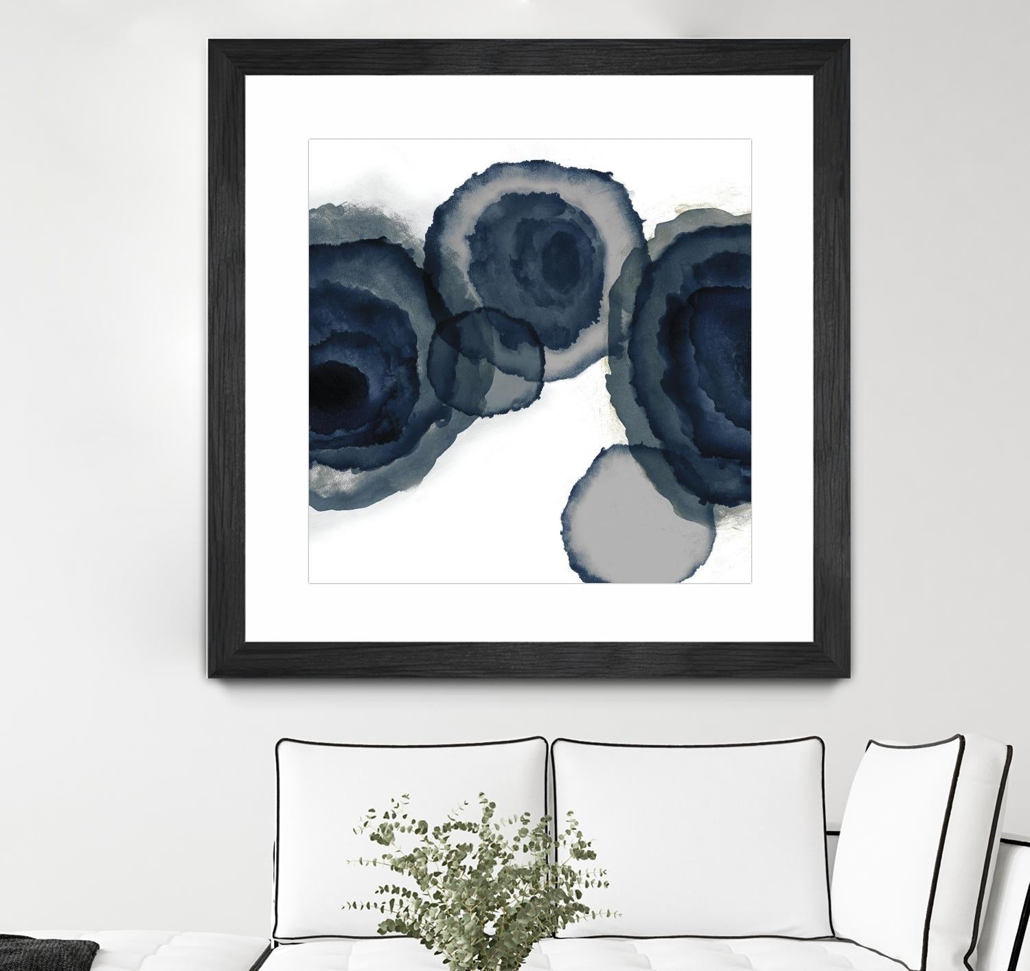 Blotted Ink II by Tom Reeves on GIANT ART - blue watercolour watercolor