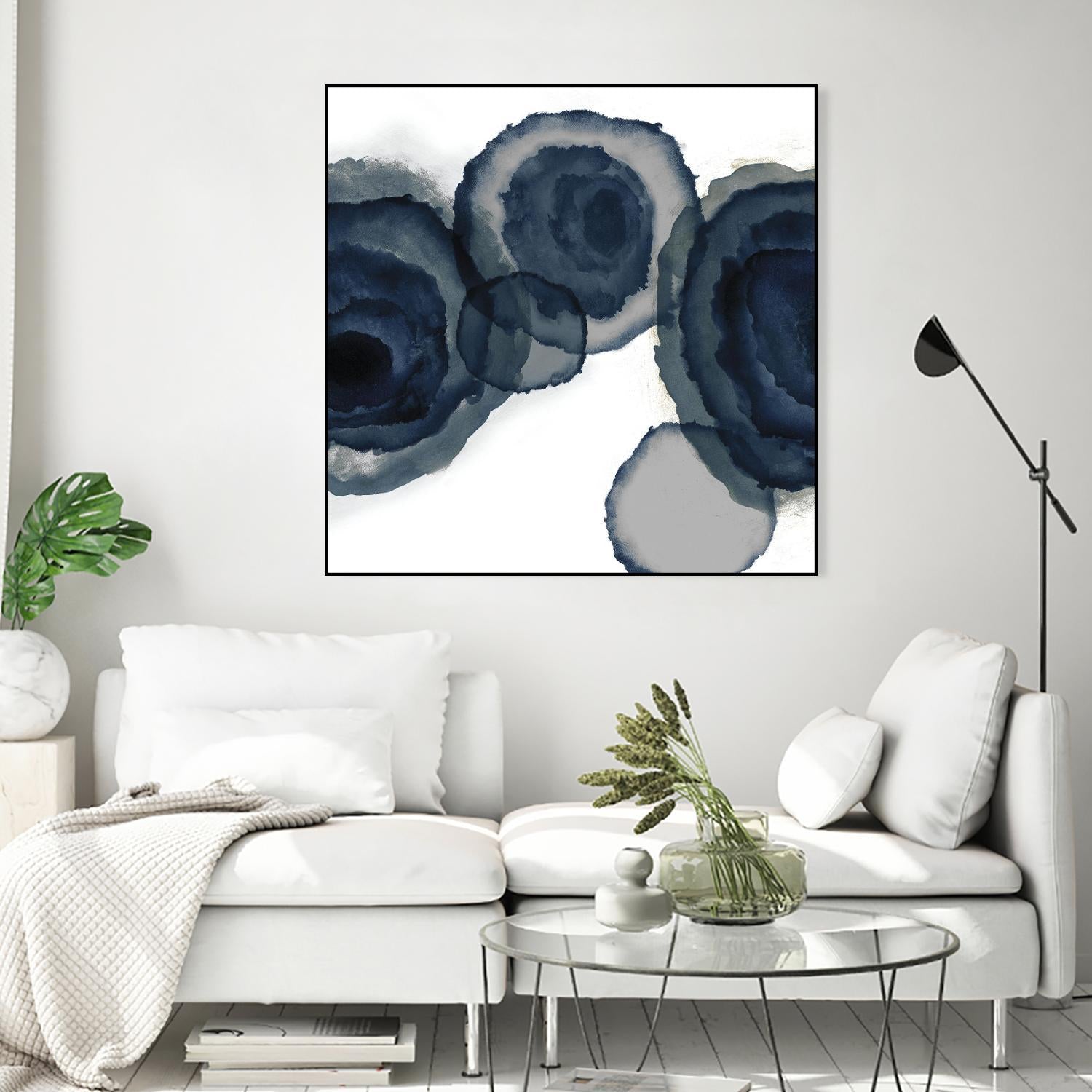 Blotted Ink II by Tom Reeves on GIANT ART - blue watercolour watercolor