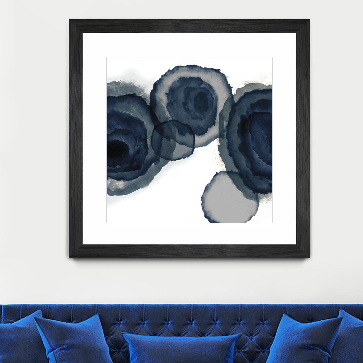 Blotted Ink II by Tom Reeves on GIANT ART - blue watercolour watercolor