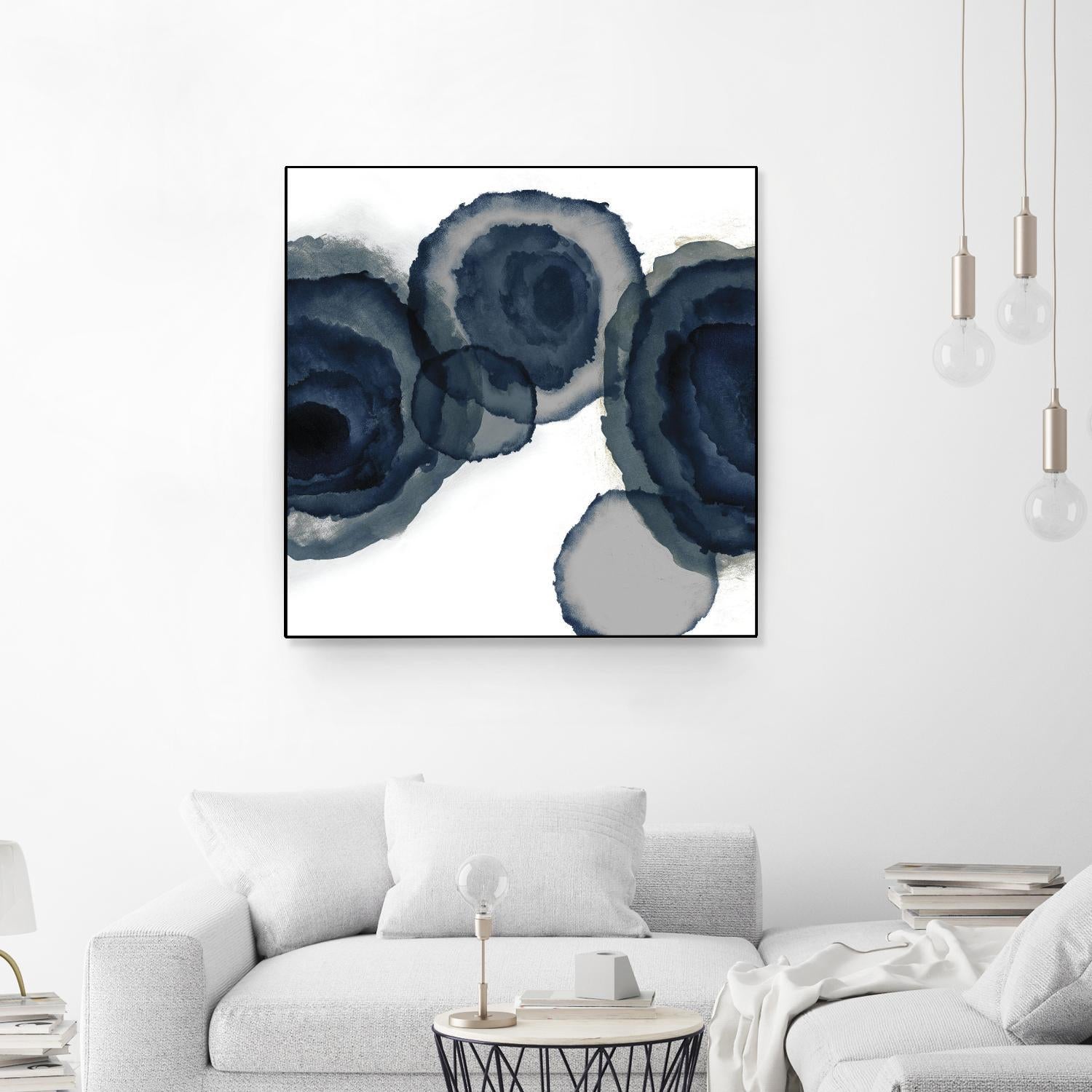 Blotted Ink II by Tom Reeves on GIANT ART - blue watercolour watercolor