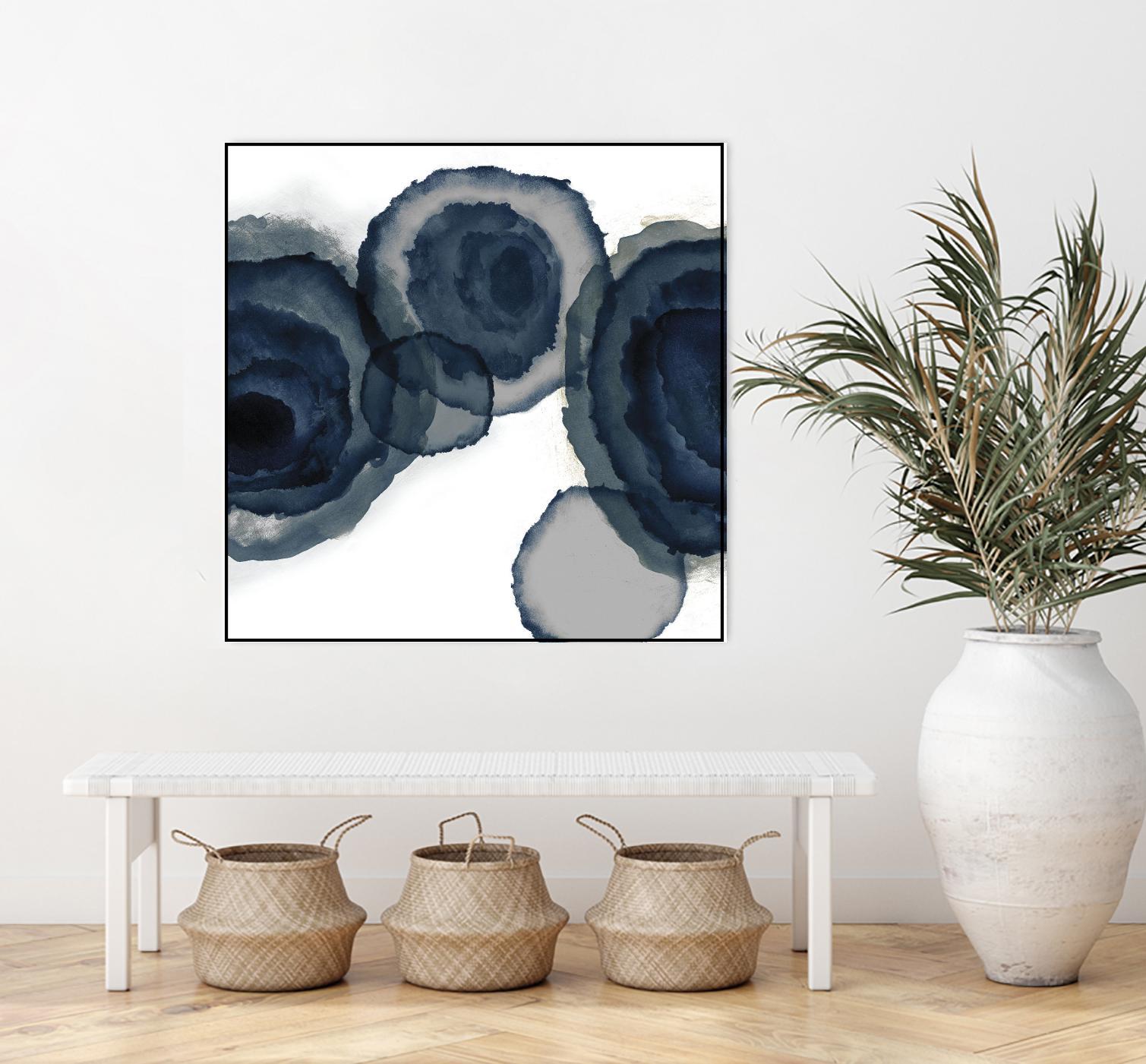 Blotted Ink II by Tom Reeves on GIANT ART - blue watercolour watercolor