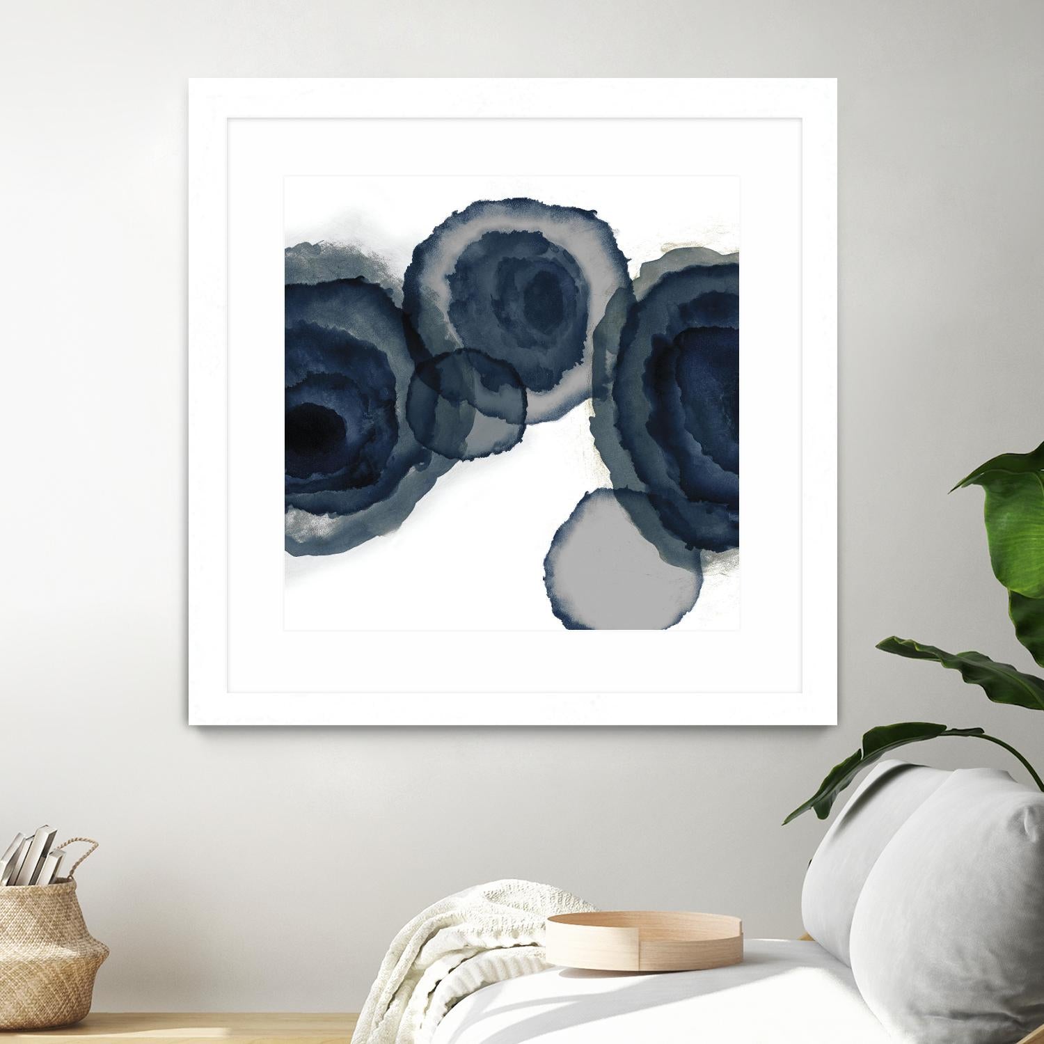 Blotted Ink II by Tom Reeves on GIANT ART - blue watercolour watercolor