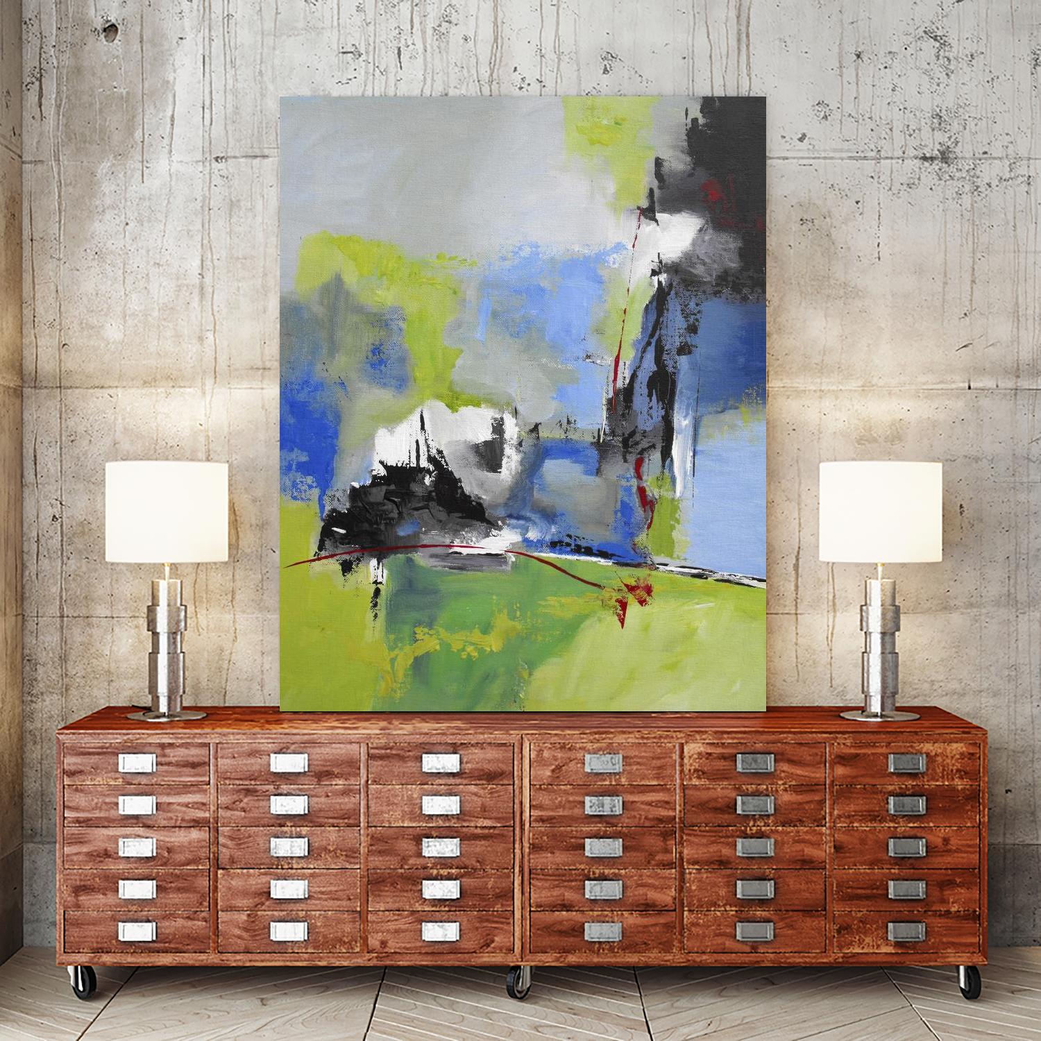 All is not Lost by Ruth Palmer on GIANT ART - green abstract