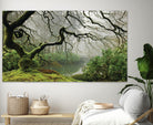 Garden Mist by Don Schwartz on GIANT ART - grey trees