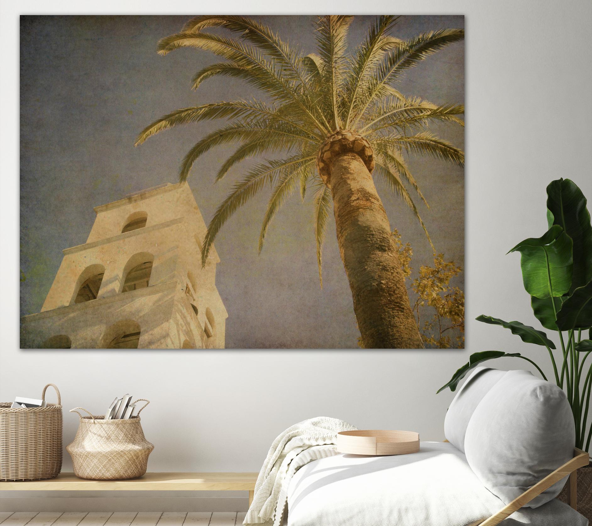 Vintage Palm II by Steve Silverman on GIANT ART - yellow tropical