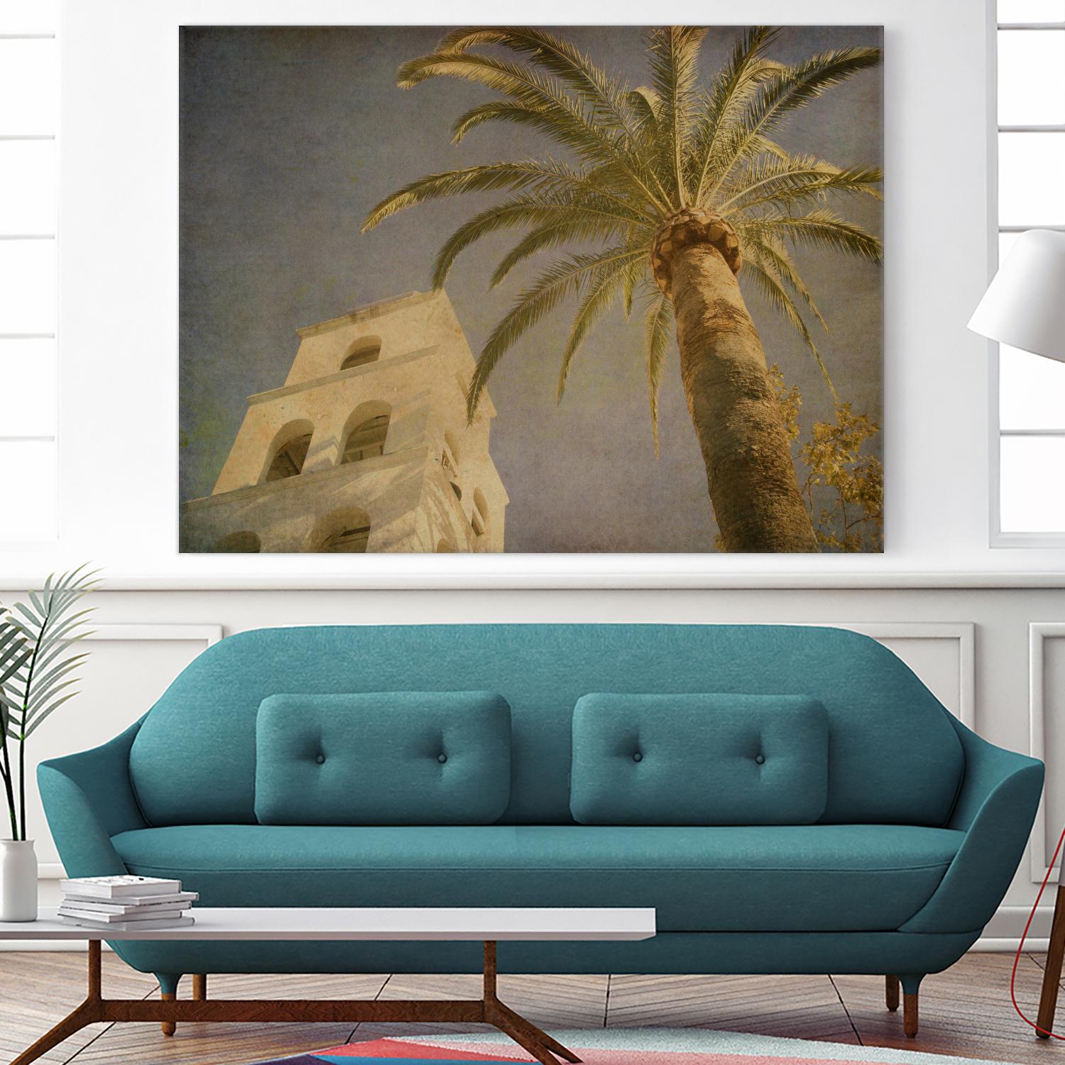 Vintage Palm II by Steve Silverman on GIANT ART - yellow tropical
