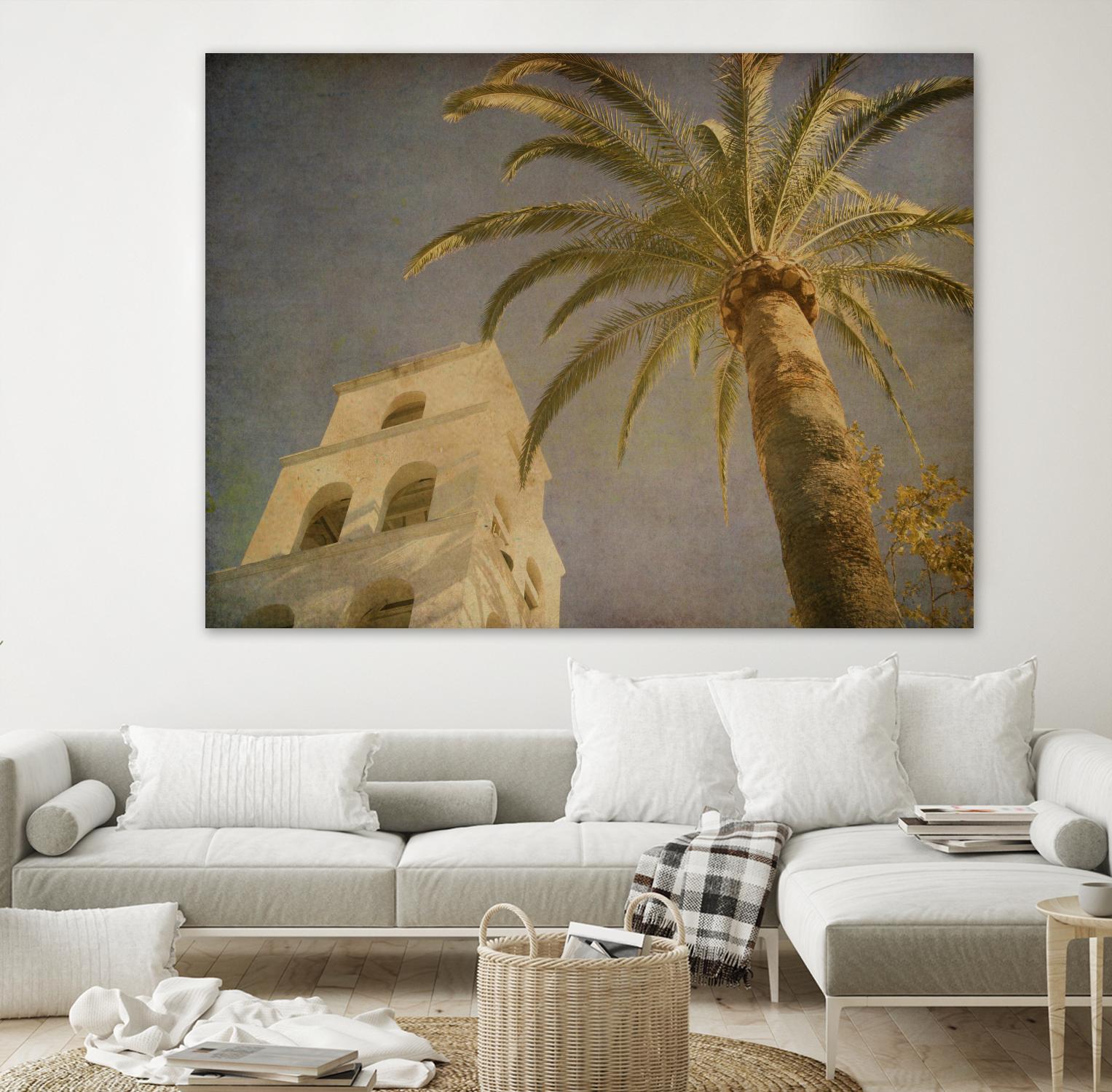 Vintage Palm II by Steve Silverman on GIANT ART - yellow tropical