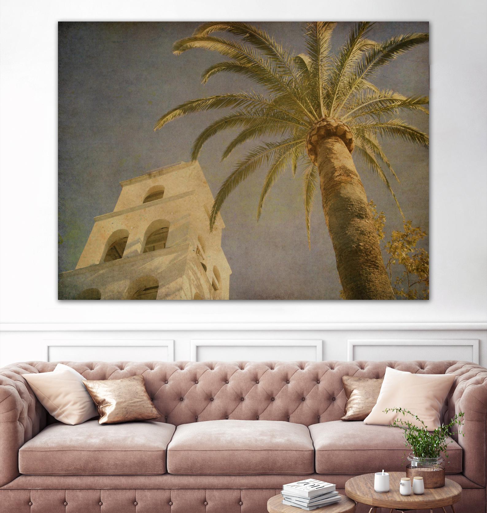 Vintage Palm II by Steve Silverman on GIANT ART - yellow tropical