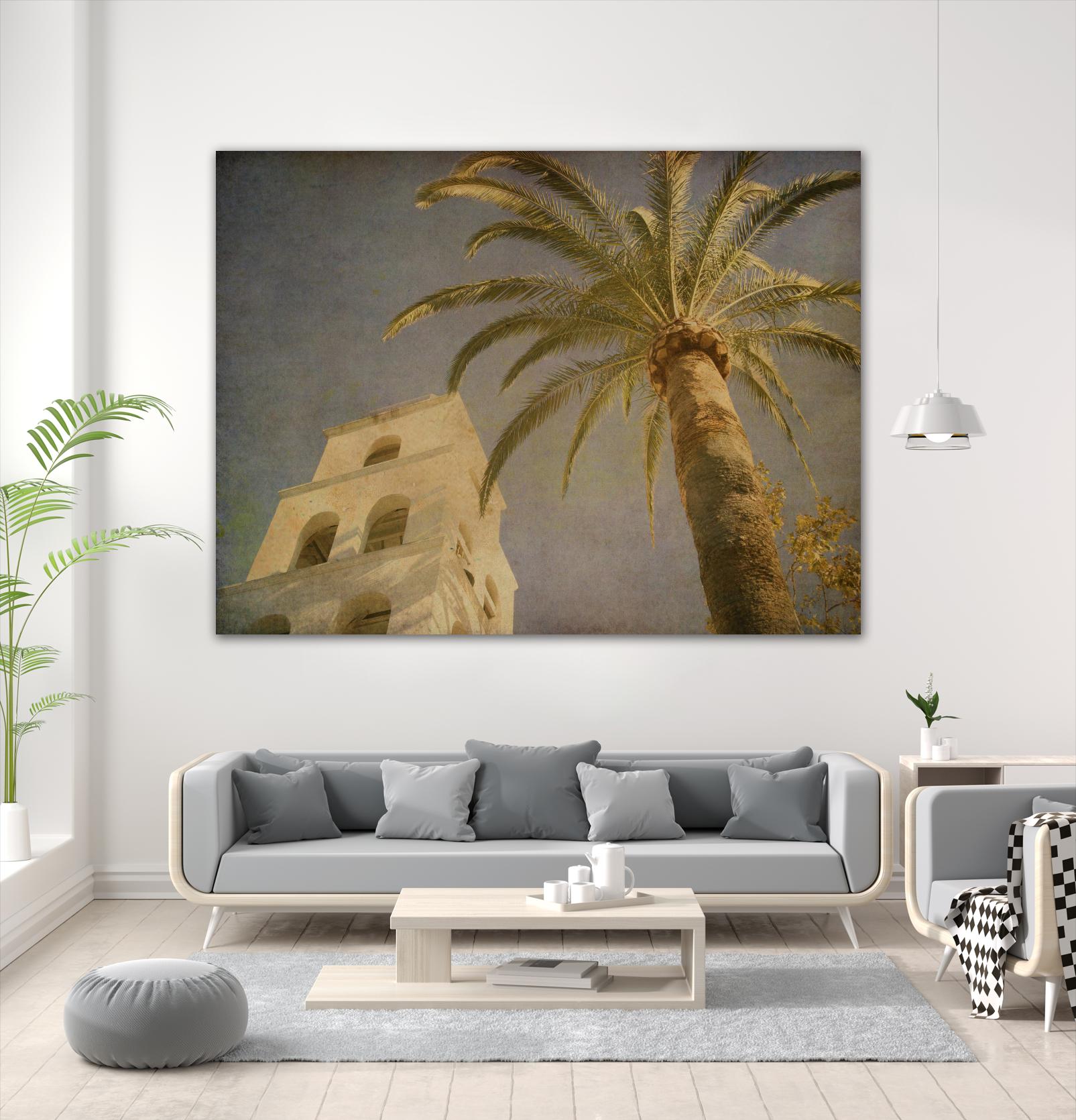 Vintage Palm II by Steve Silverman on GIANT ART - yellow tropical