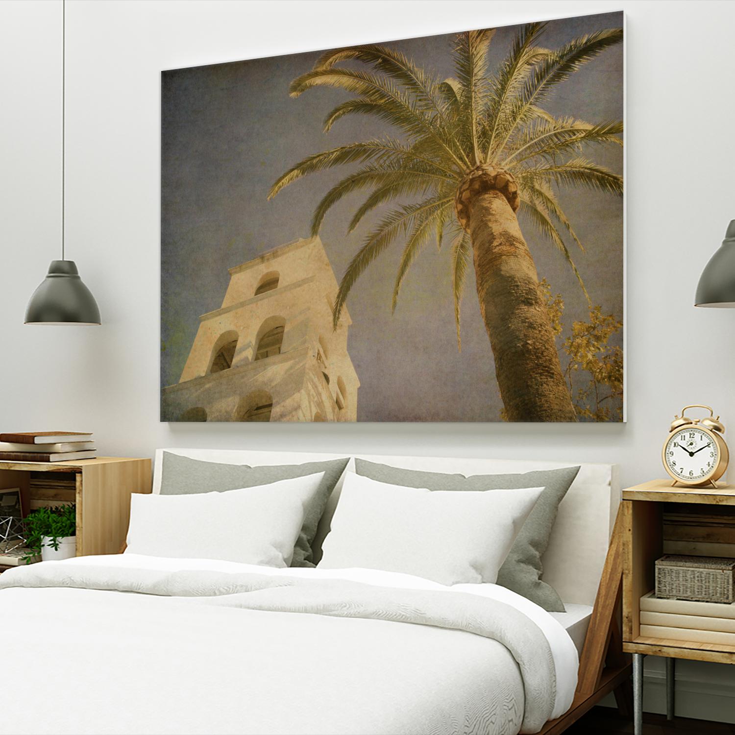 Vintage Palm II by Steve Silverman on GIANT ART - yellow tropical