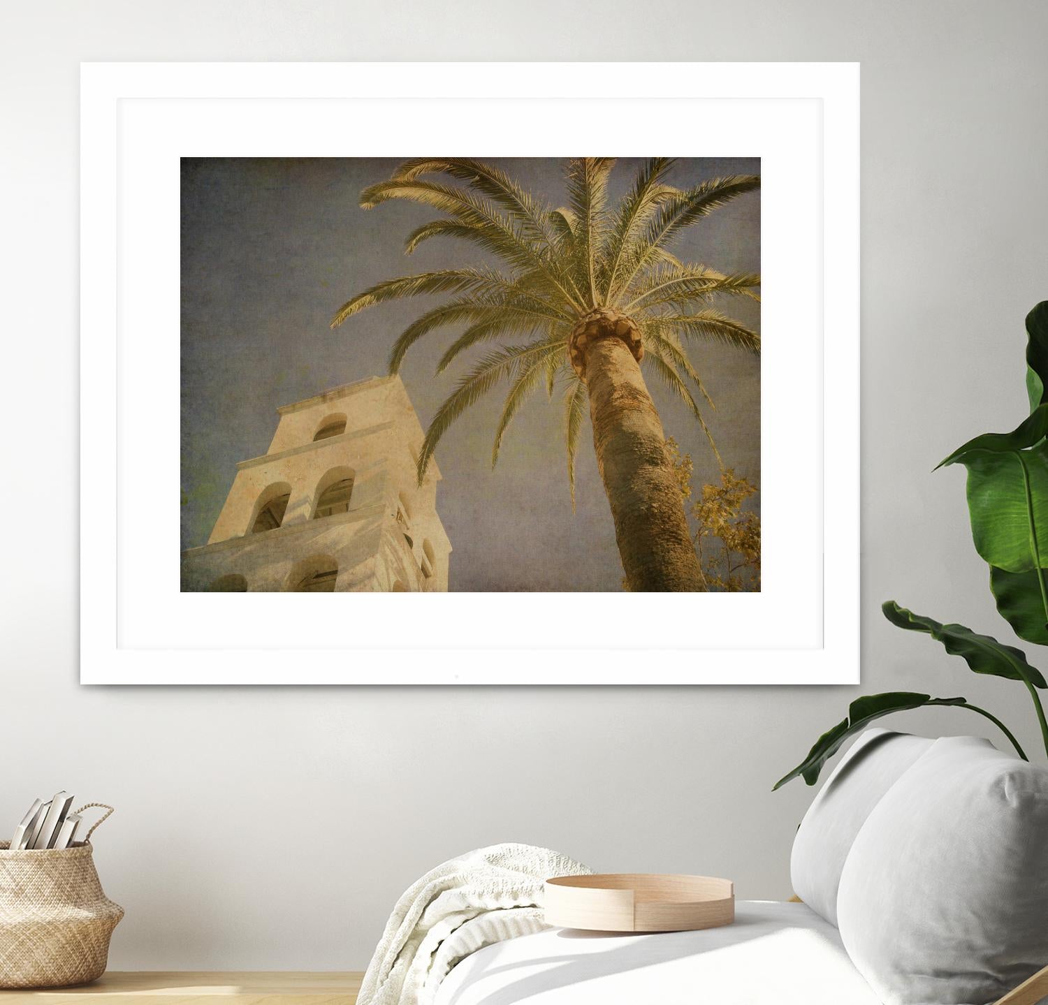 Vintage Palm II by Steve Silverman on GIANT ART - yellow tropical