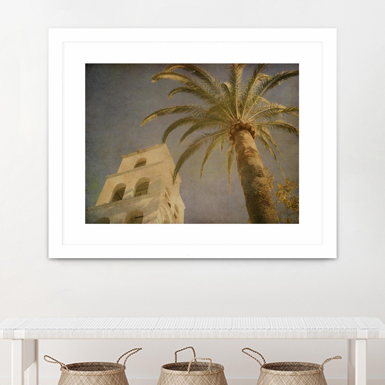 Vintage Palm II by Steve Silverman on GIANT ART - yellow tropical