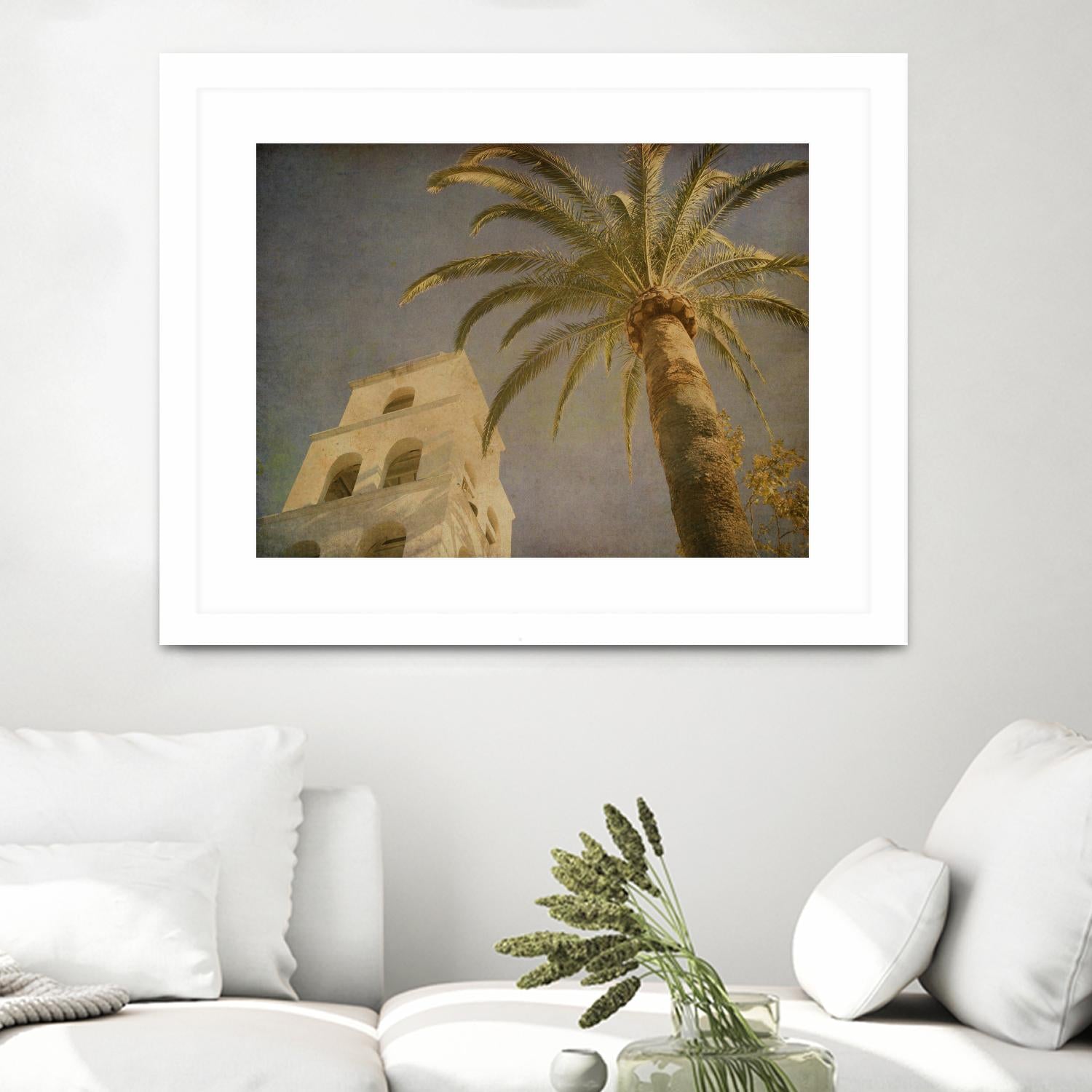 Vintage Palm II by Steve Silverman on GIANT ART - yellow tropical
