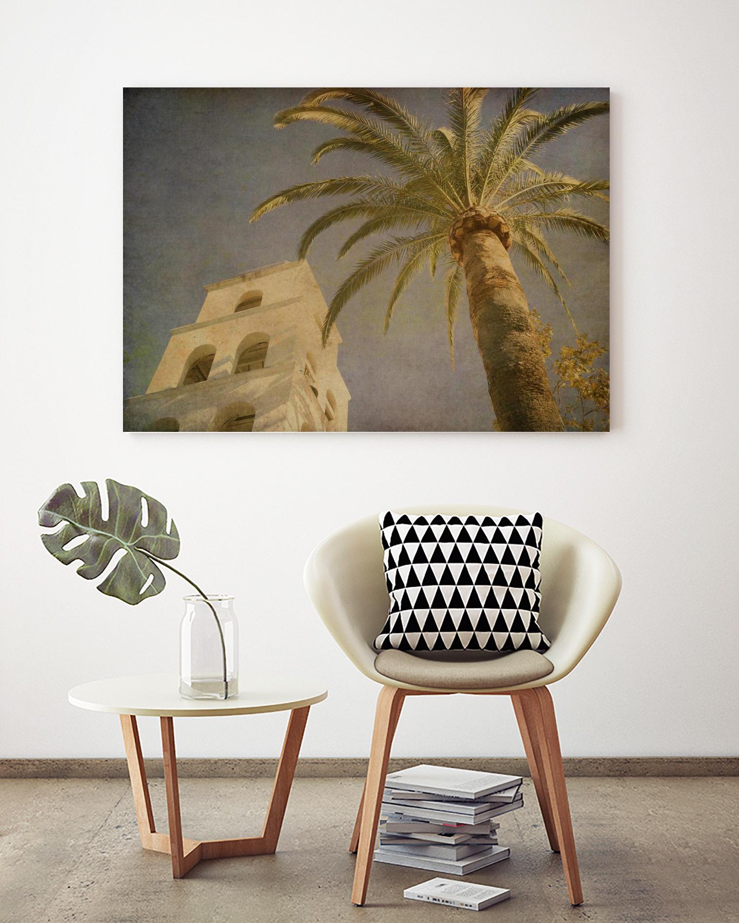 Vintage Palm II by Steve Silverman on GIANT ART - yellow tropical