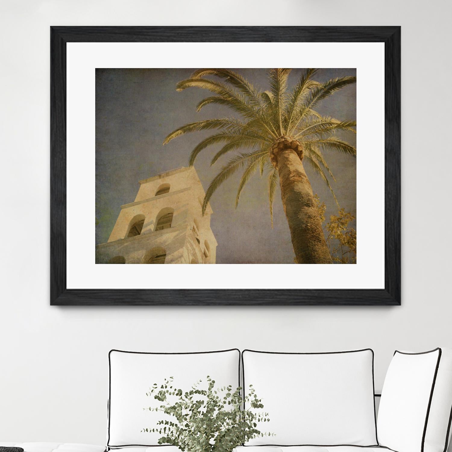 Vintage Palm II by Steve Silverman on GIANT ART - yellow tropical