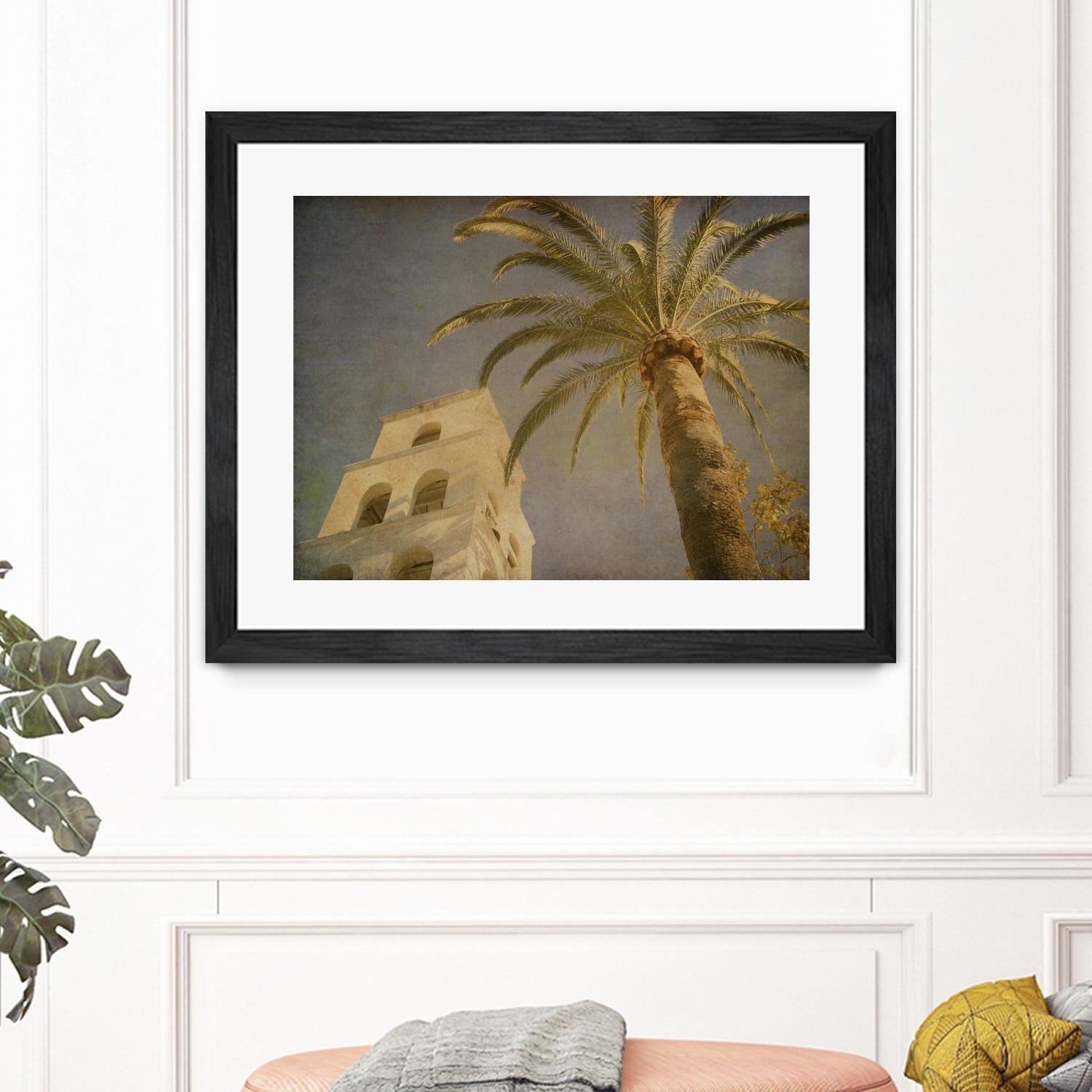 Vintage Palm II by Steve Silverman on GIANT ART - yellow tropical