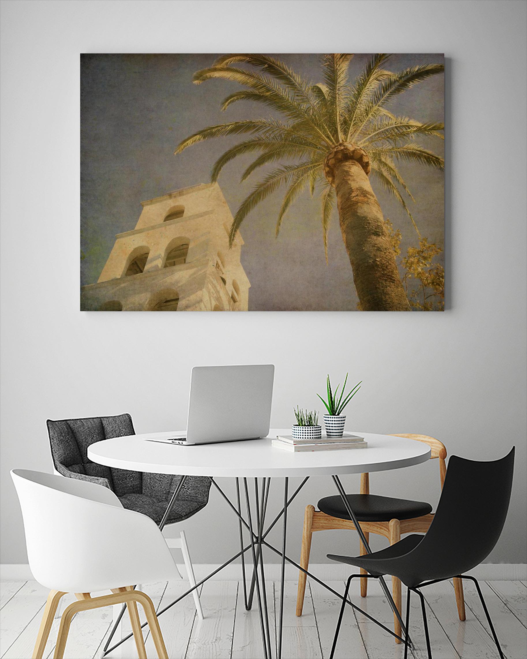 Vintage Palm II by Steve Silverman on GIANT ART - yellow tropical