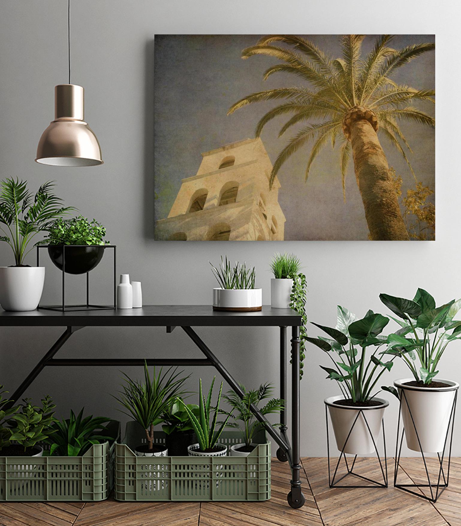 Vintage Palm II by Steve Silverman on GIANT ART - yellow tropical