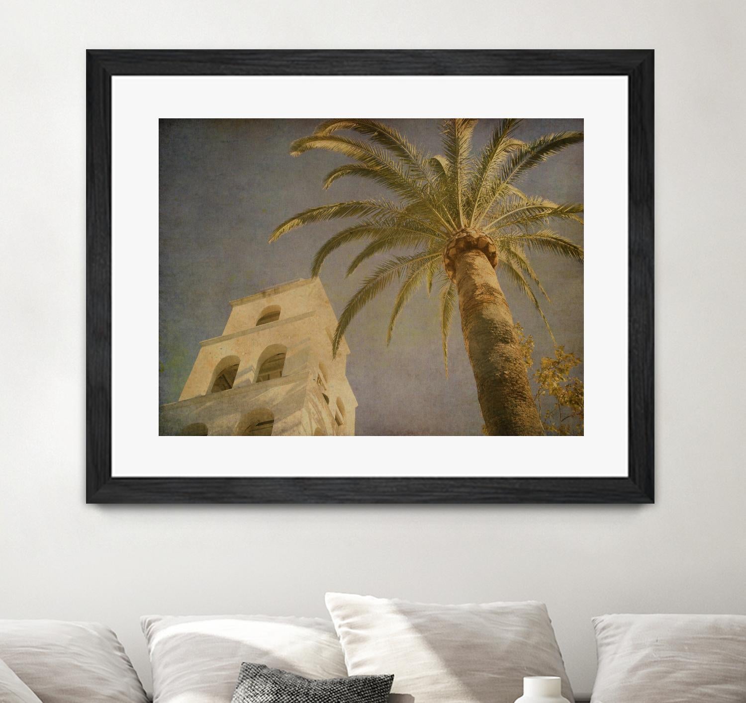 Vintage Palm II by Steve Silverman on GIANT ART - yellow tropical