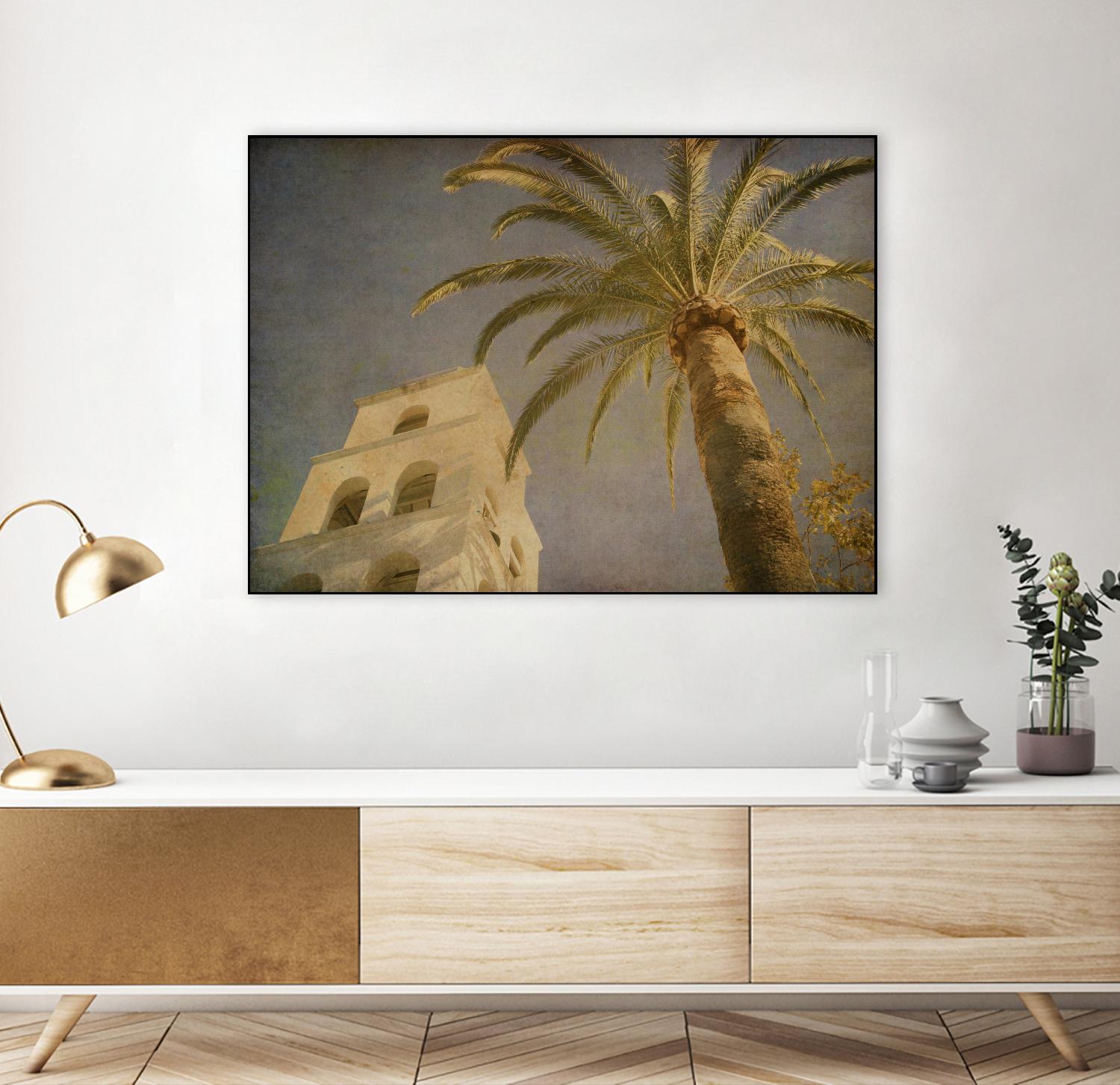 Vintage Palm II by Steve Silverman on GIANT ART - yellow tropical