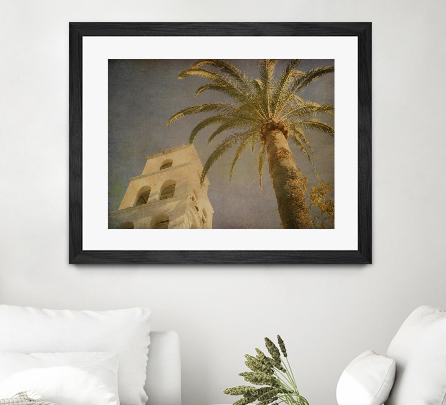 Vintage Palm II by Steve Silverman on GIANT ART - yellow tropical