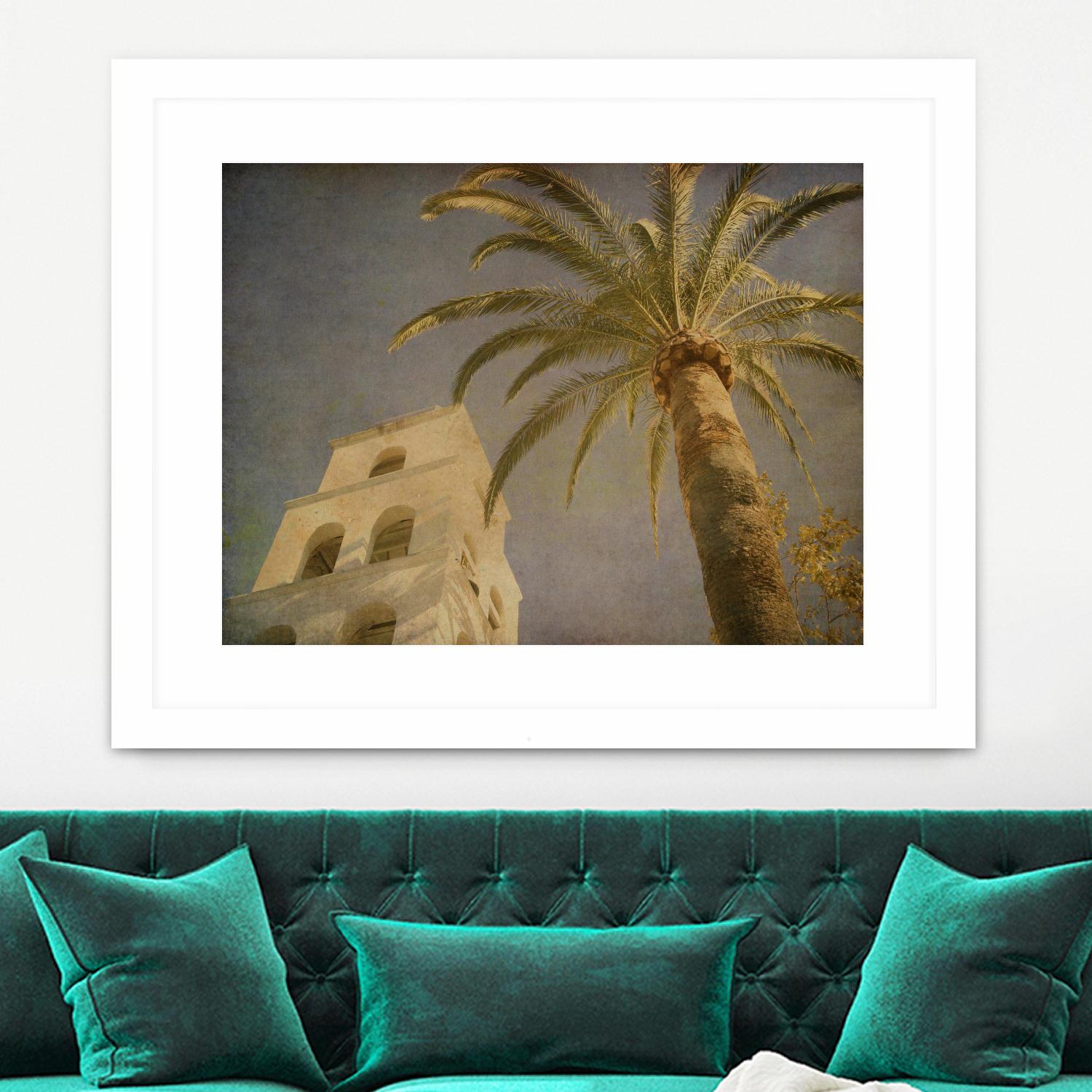 Vintage Palm II by Steve Silverman on GIANT ART - yellow tropical