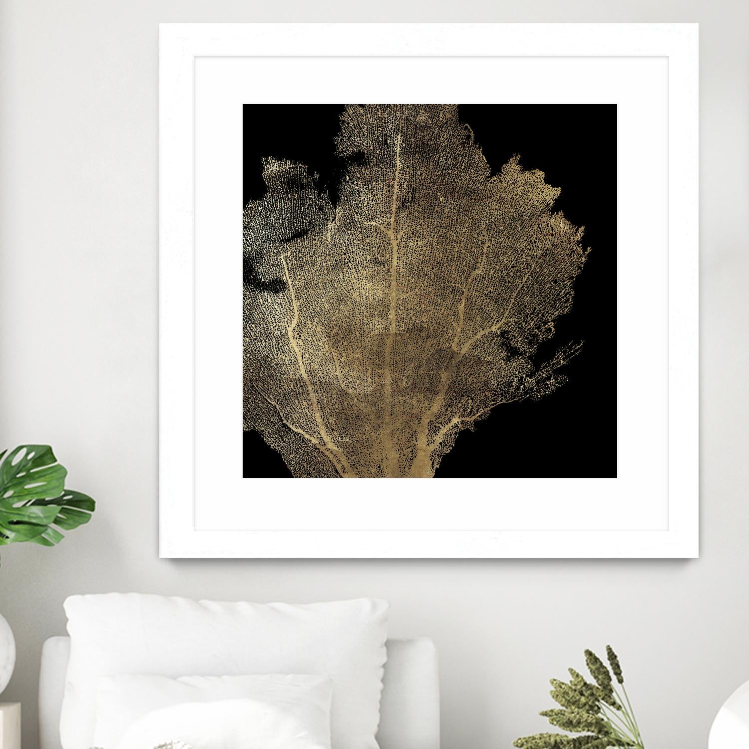 Honey Comb Coral I by Aimee Wilson on GIANT ART - gold nautical